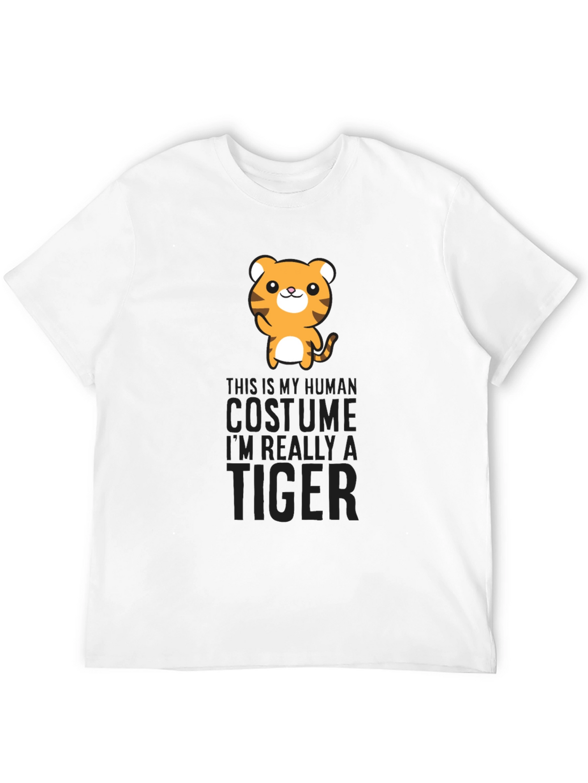 Human Costume Tiger Graphic Tee Shirt
