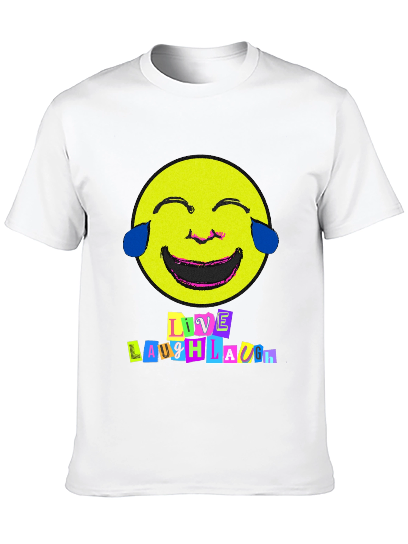 Live Laugh Laugh T-Shirt - Black Graphic Tee