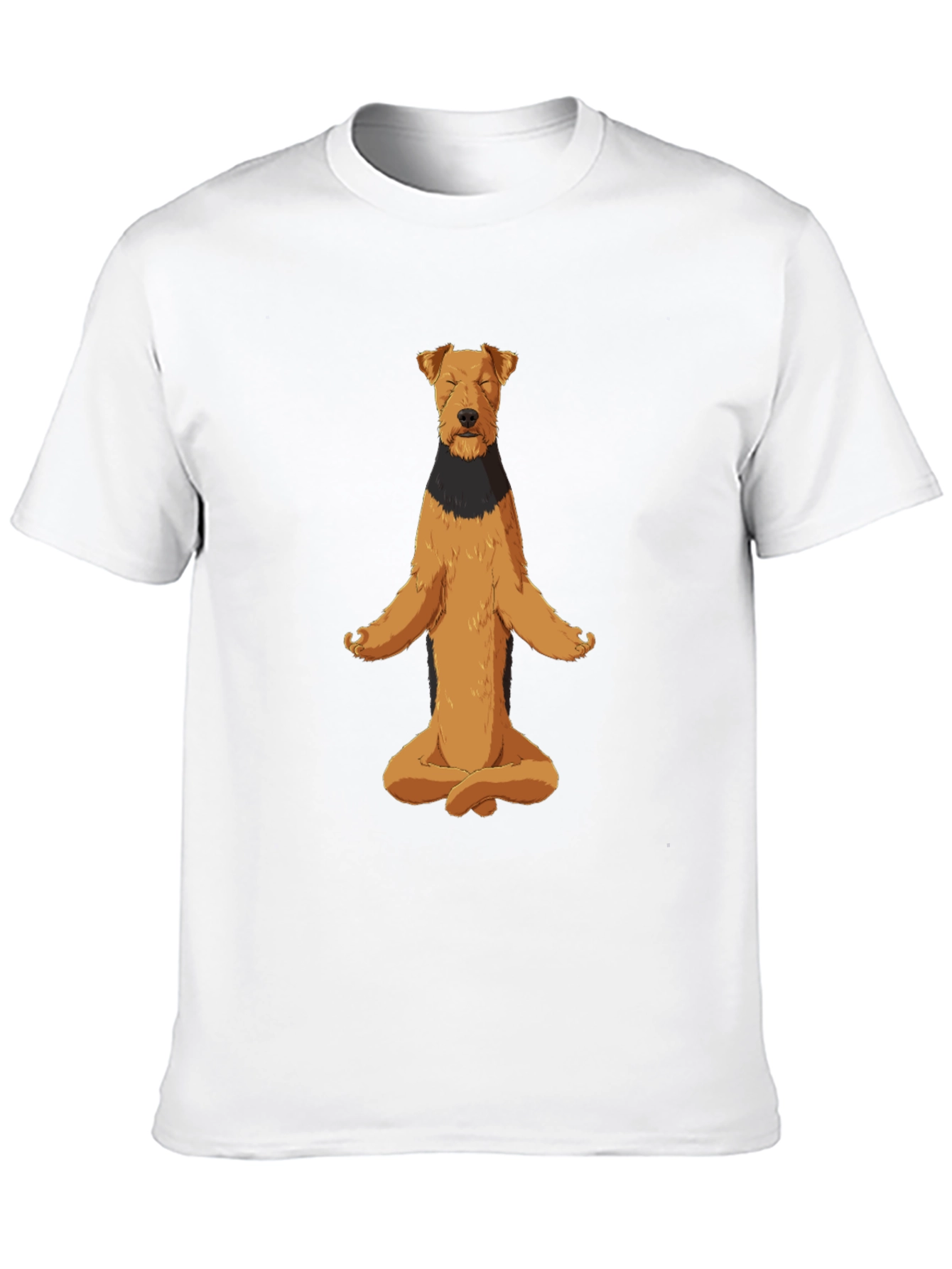 Meditating Dog Graphic Tee - Zen Vibes