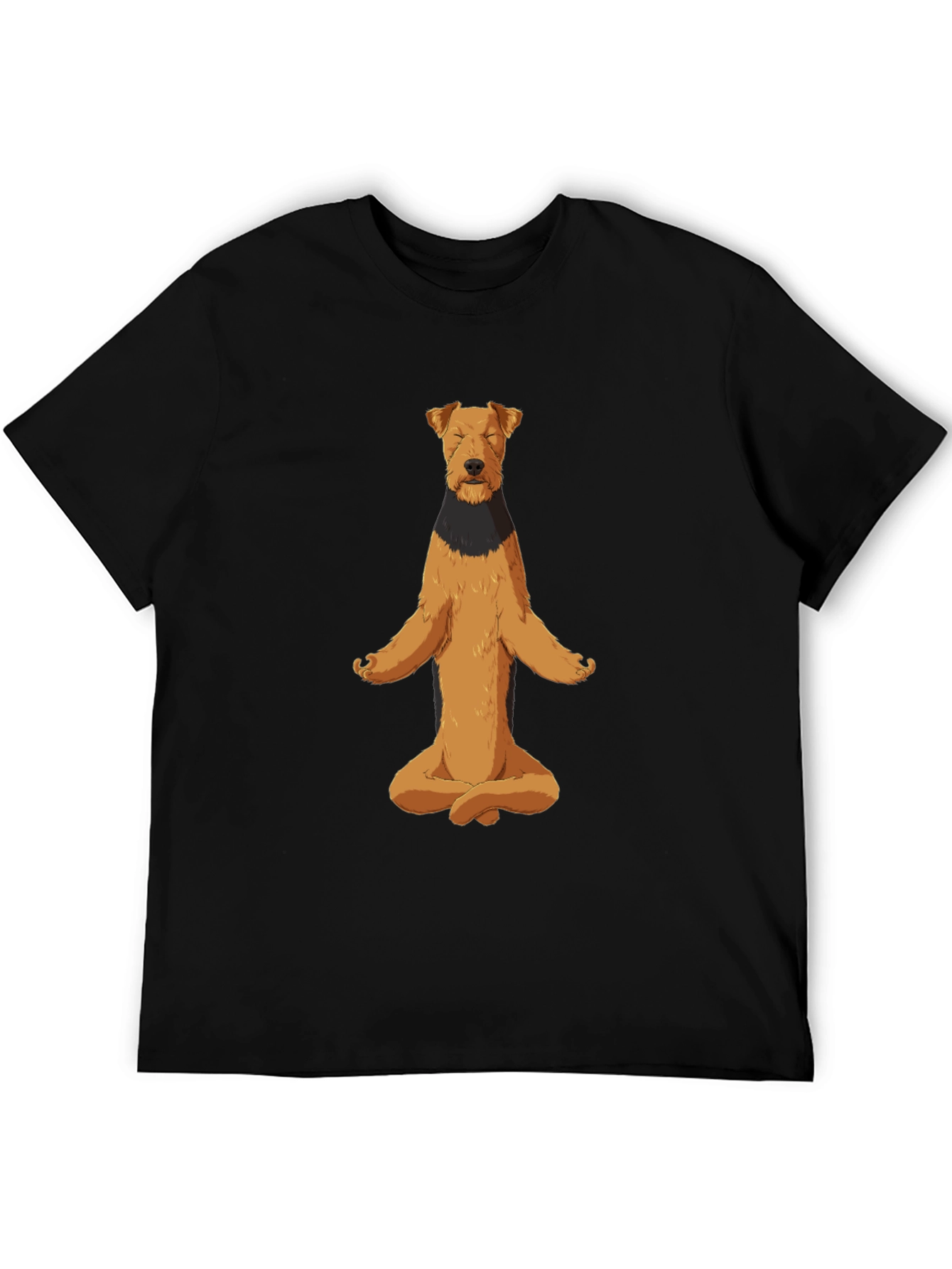 Meditating Dog Graphic Tee - Zen Vibes
