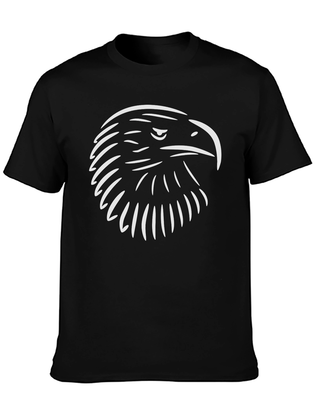Black Eagle Head Graphic T-Shirt