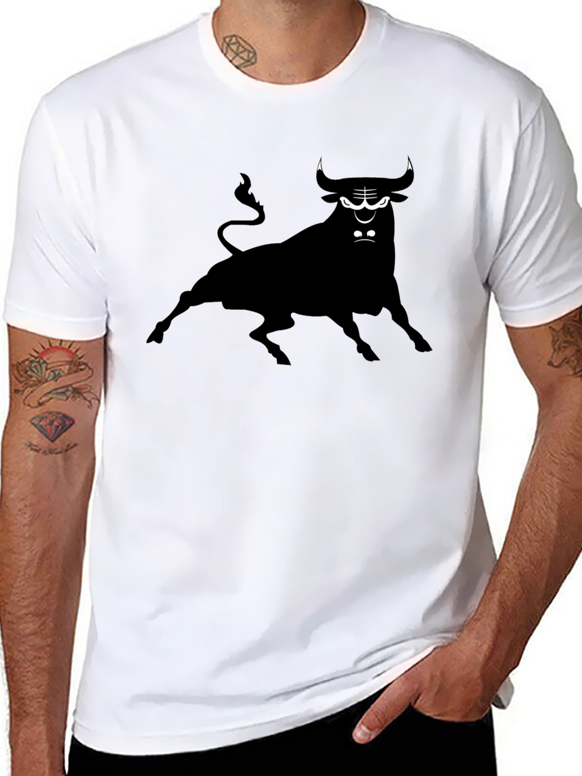 Black Bull Graphic Tee - Unique Design