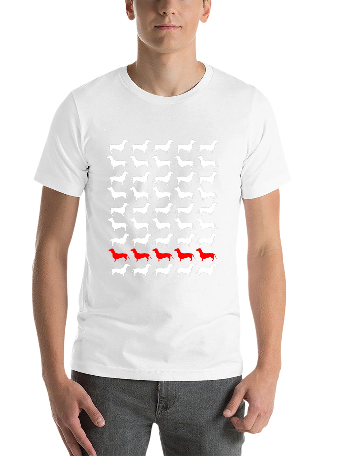 Dachshund Dog Pattern T-Shirt