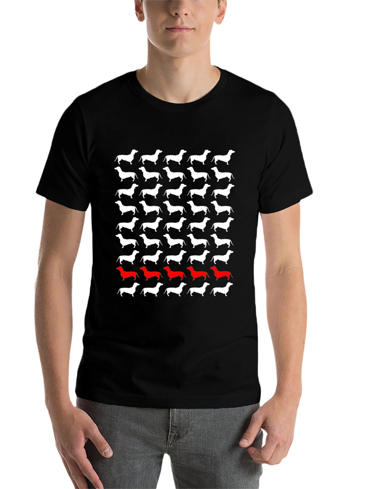 Dachshund Dog Pattern T-Shirt