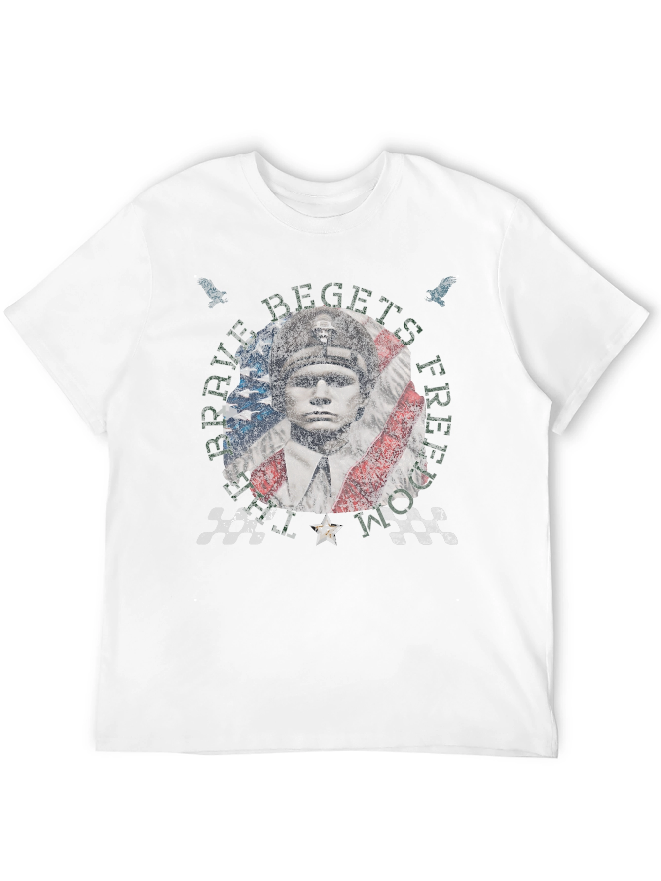 Brave Begets Free Distressed Graphic Tee