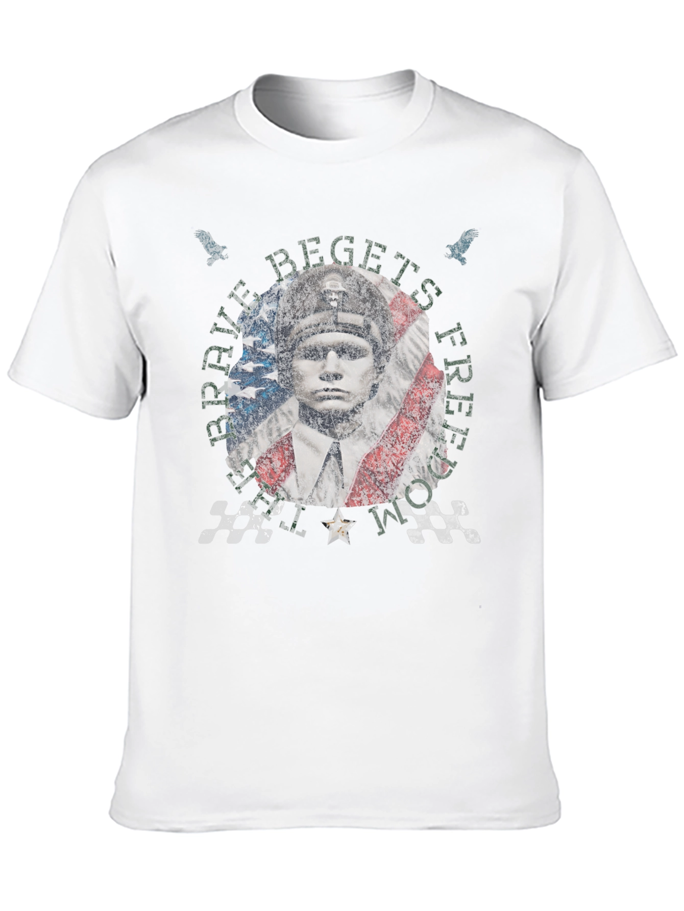 Brave Begets Free Distressed Graphic Tee