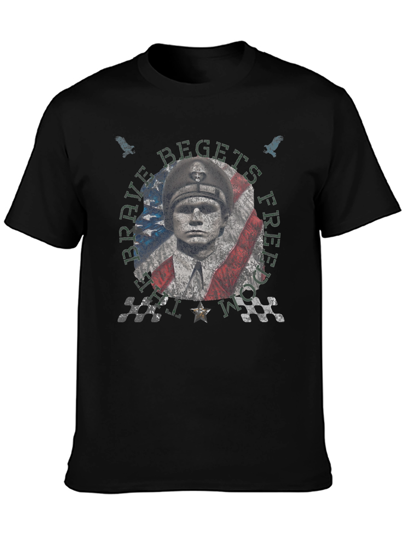 Brave Begets Free Distressed Graphic Tee