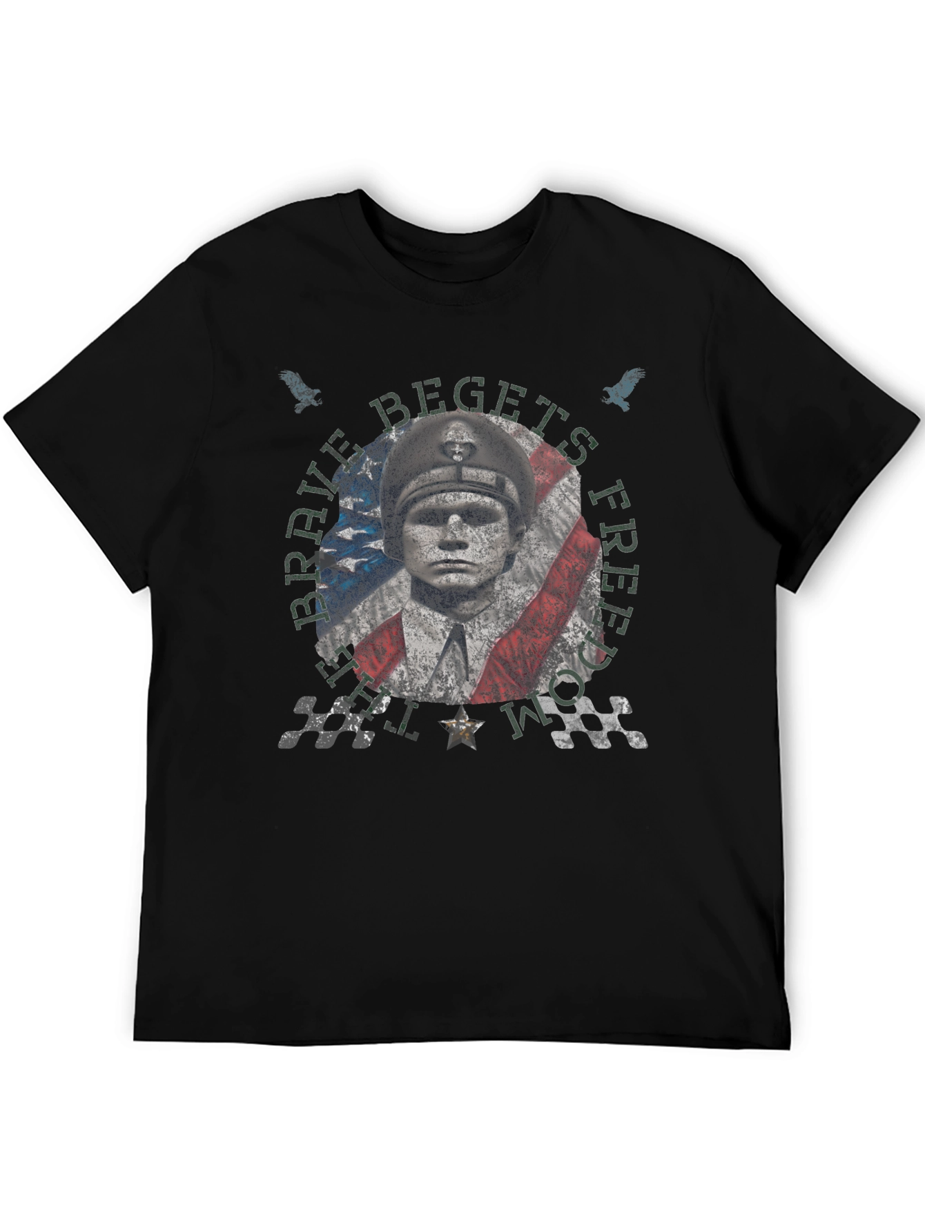 Brave Begets Free Distressed Graphic Tee