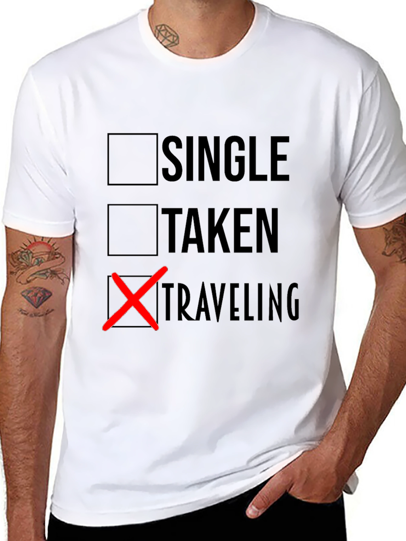 Traveling T-Shirt: Single Taken Traveling Design