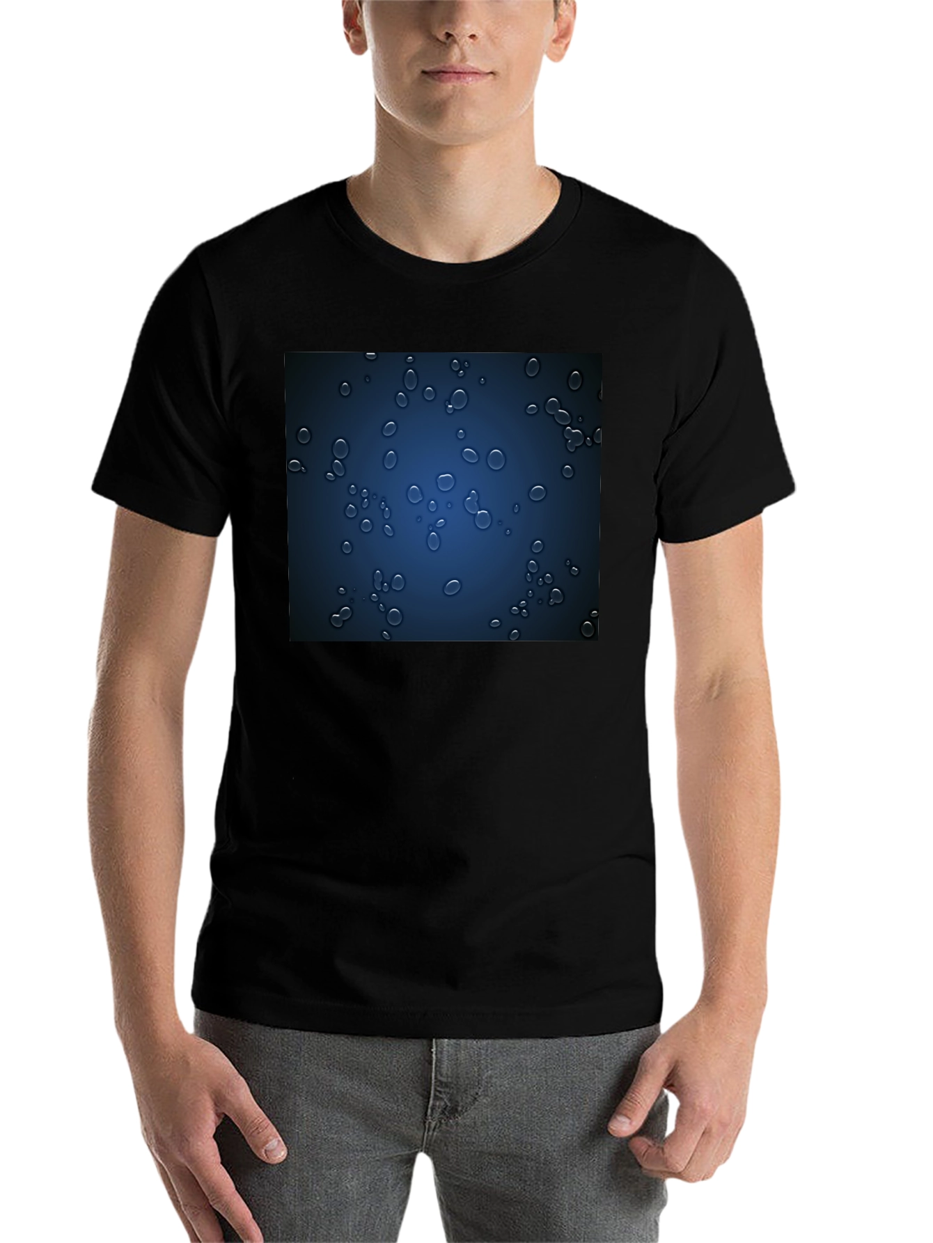 Modern Water Drop Pattern T-Shirt