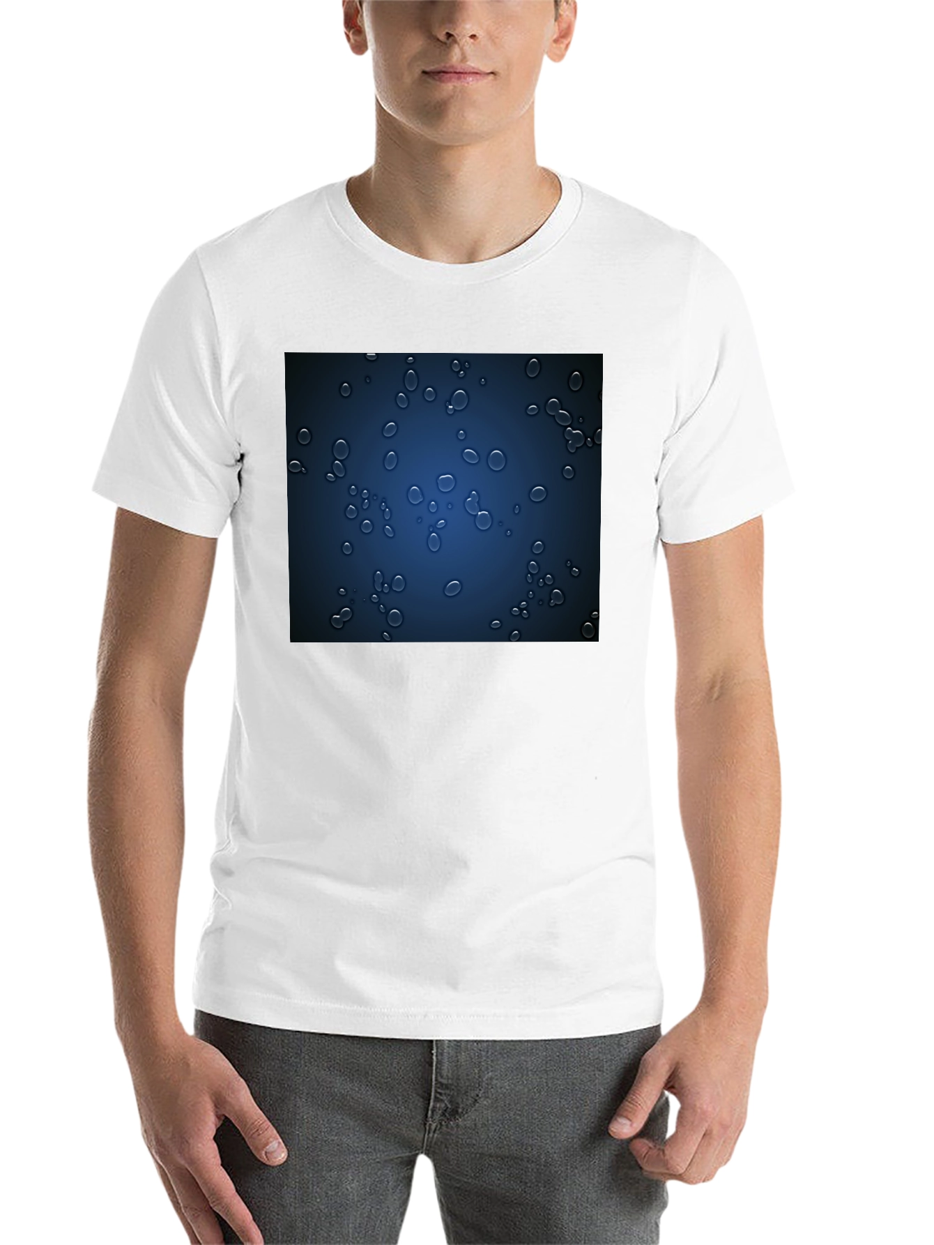 Modern Water Drop Pattern T-Shirt