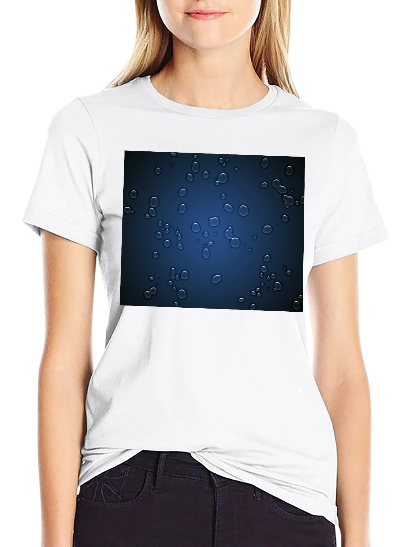 Modern Water Drop Pattern T-Shirt