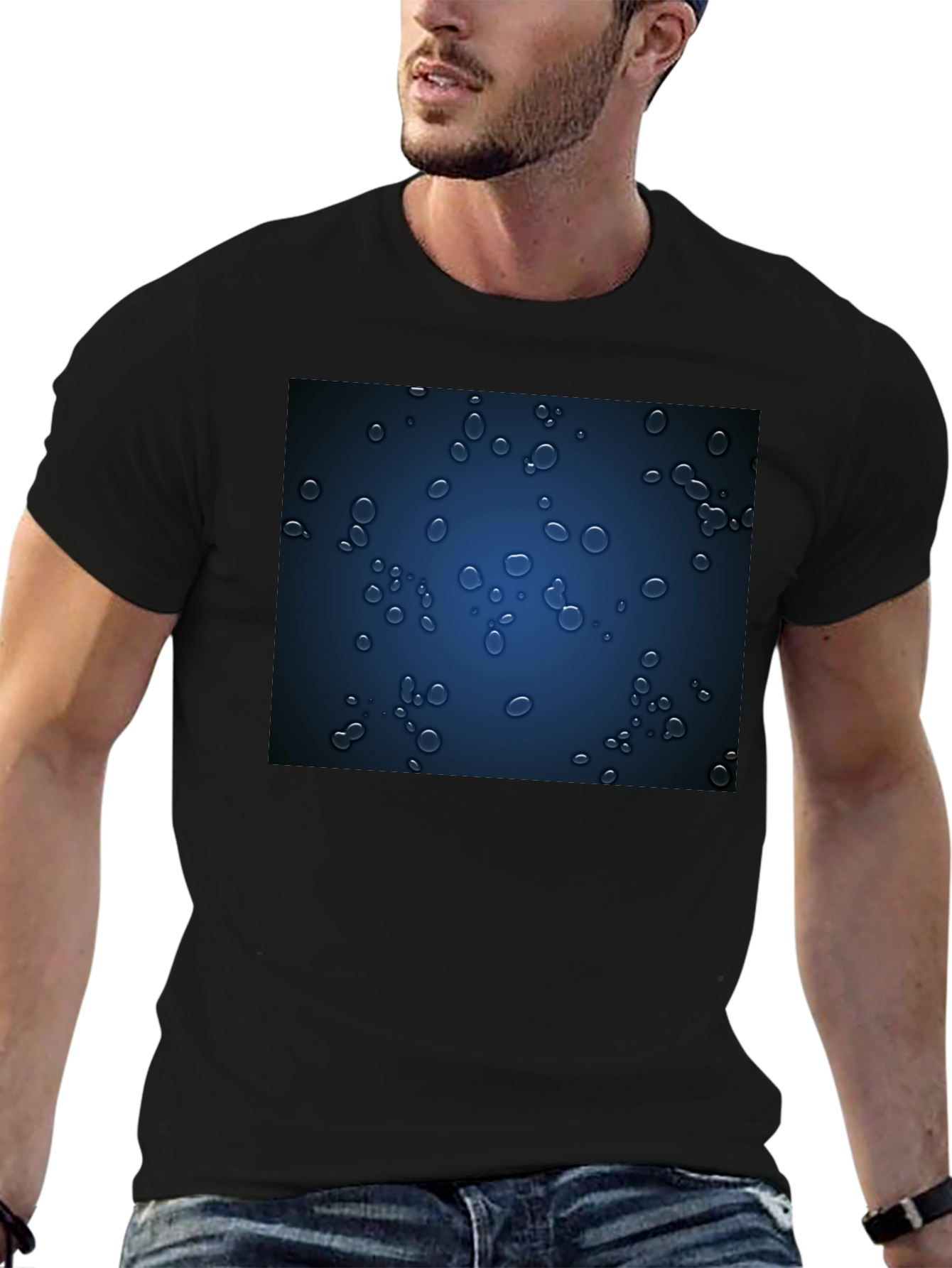 Modern Water Drop Pattern T-Shirt