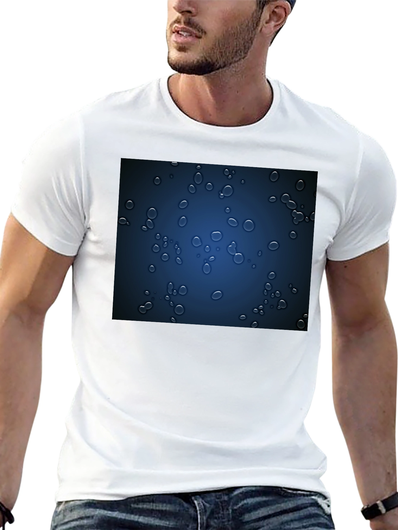 Modern Water Drop Pattern T-Shirt