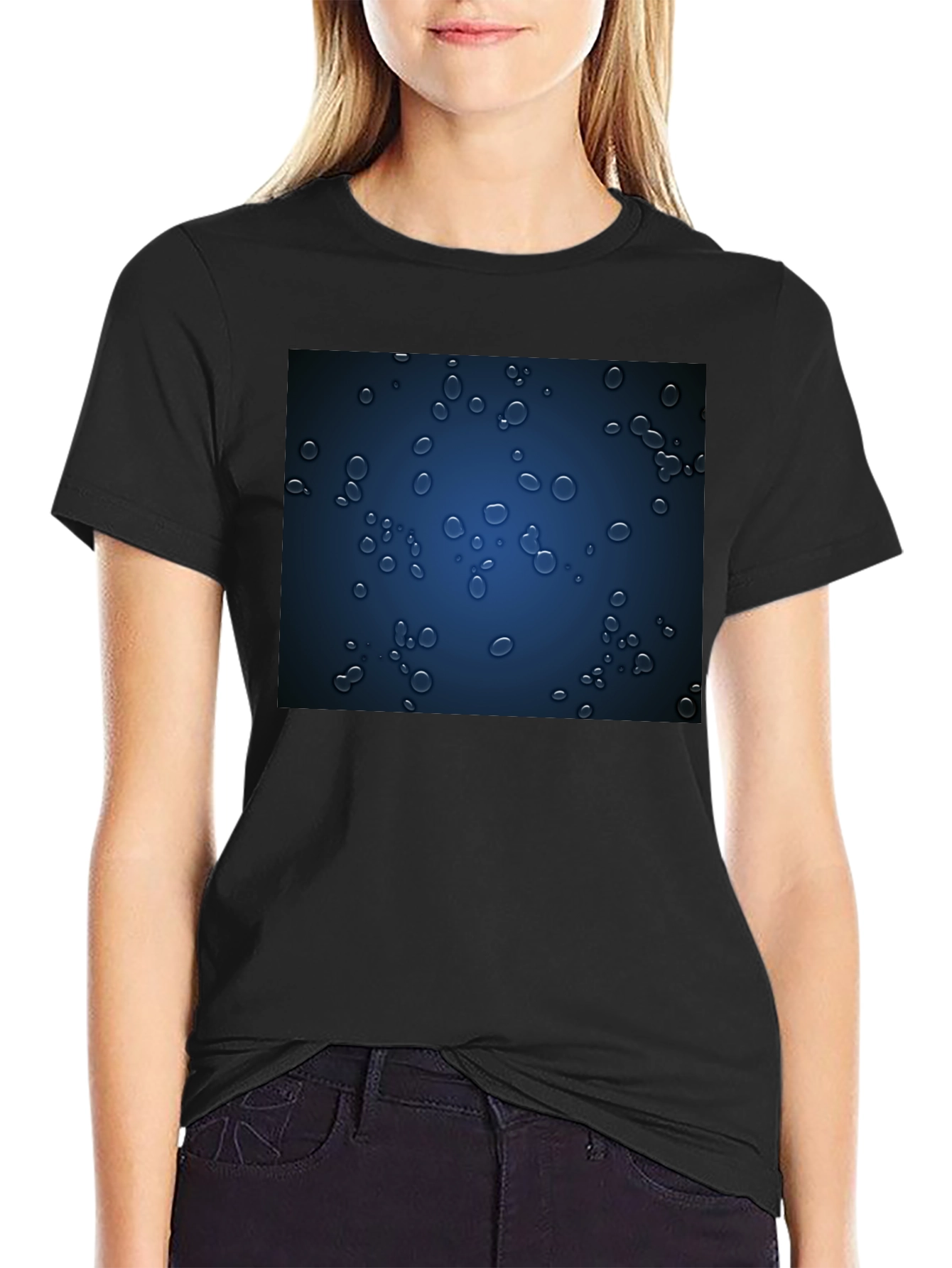 Modern Water Drop Pattern T-Shirt