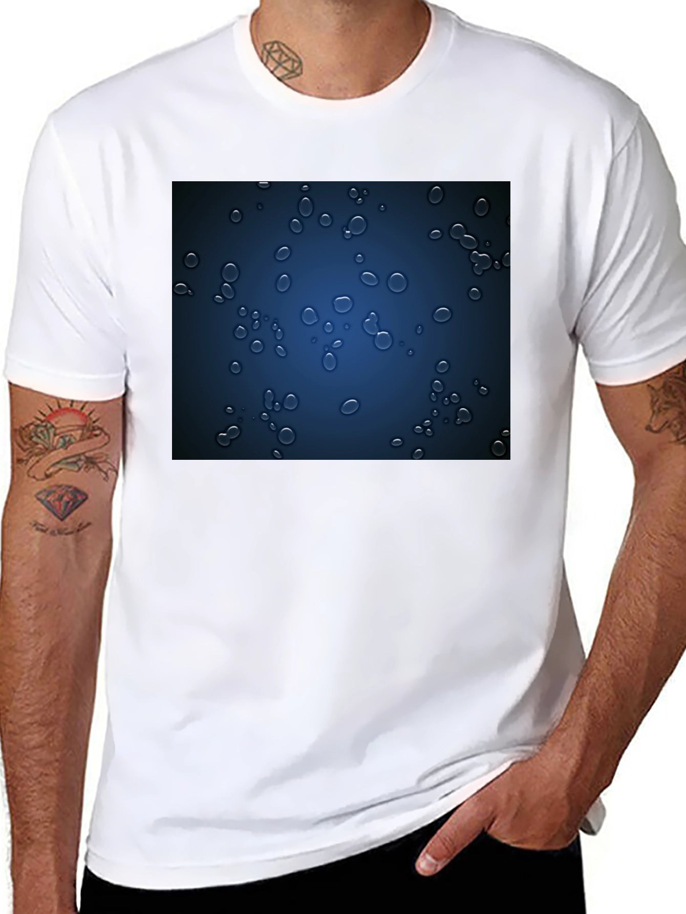 Modern Water Drop Pattern T-Shirt