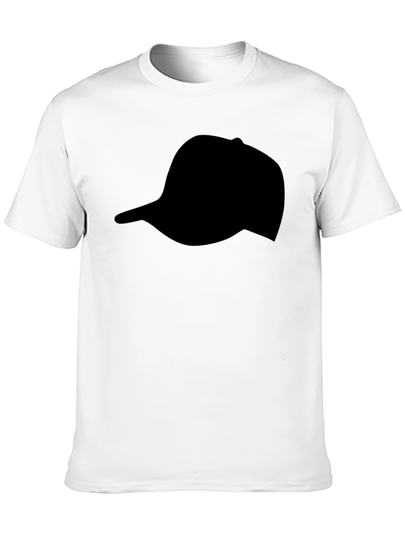 Black Hat Silhouette T-Shirt | Casual Graphic Tee