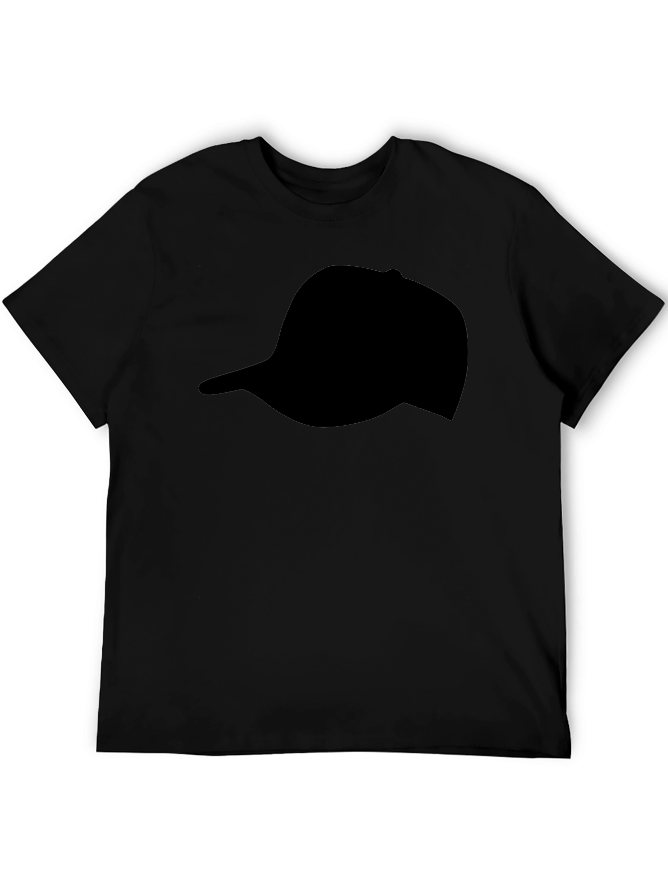 Black Hat Silhouette T-Shirt | Casual Graphic Tee