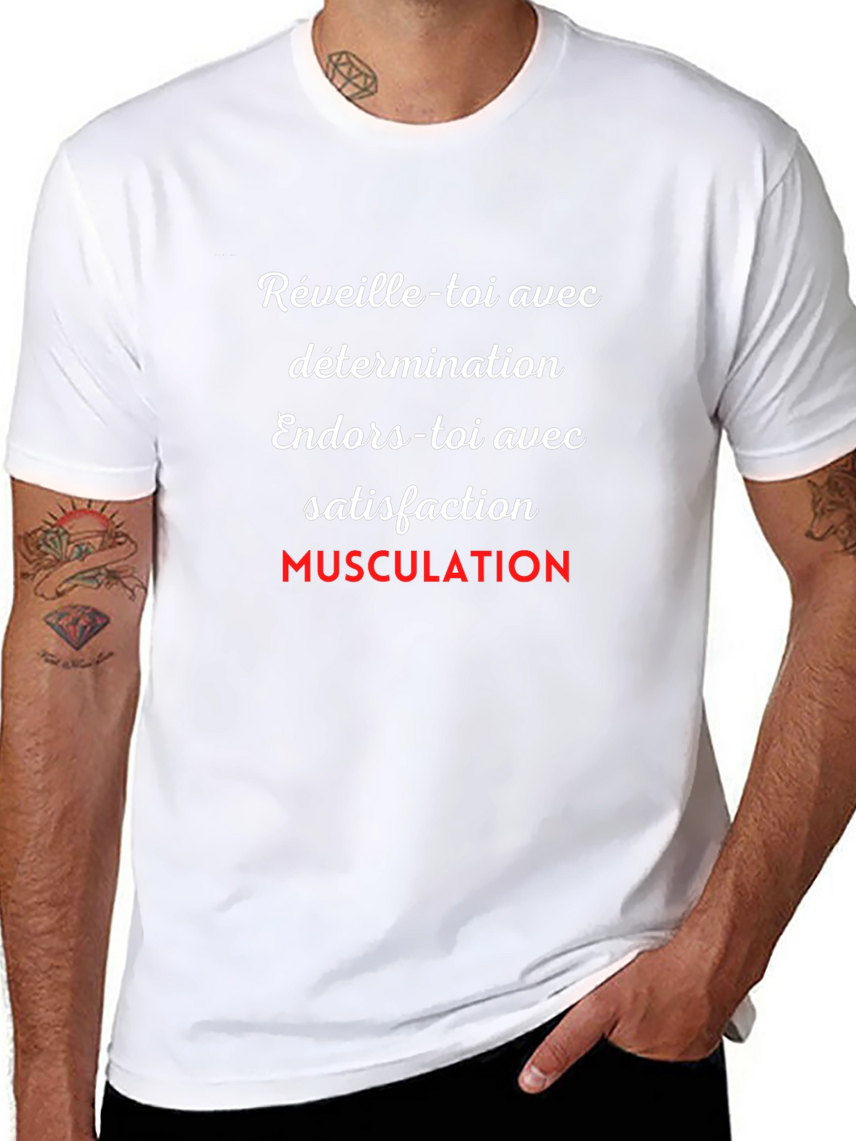 Motivational Workout T-Shirt - French Text