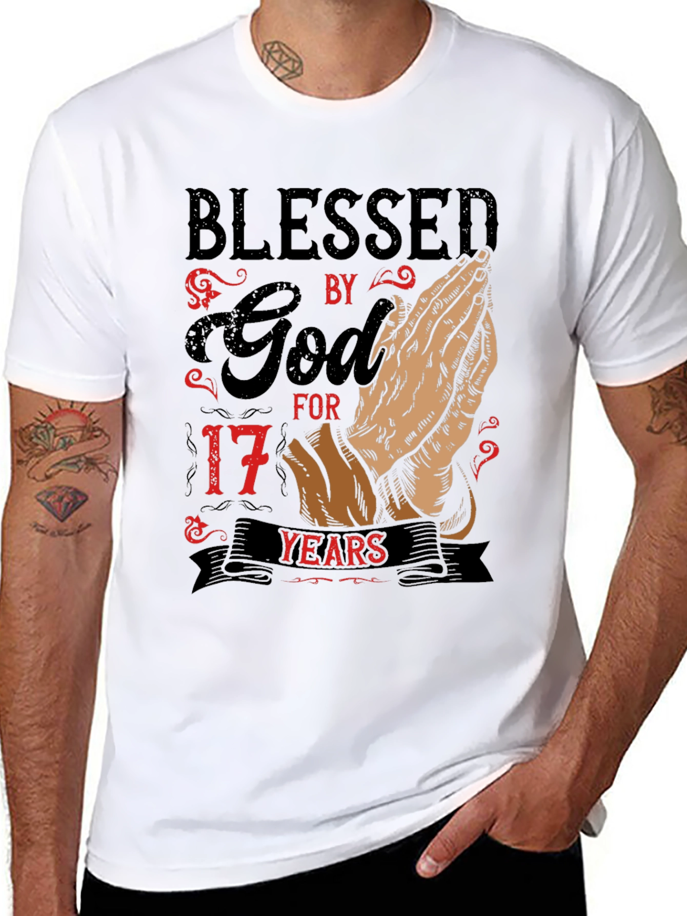 Blessed by God 17 Years Graphic Tee