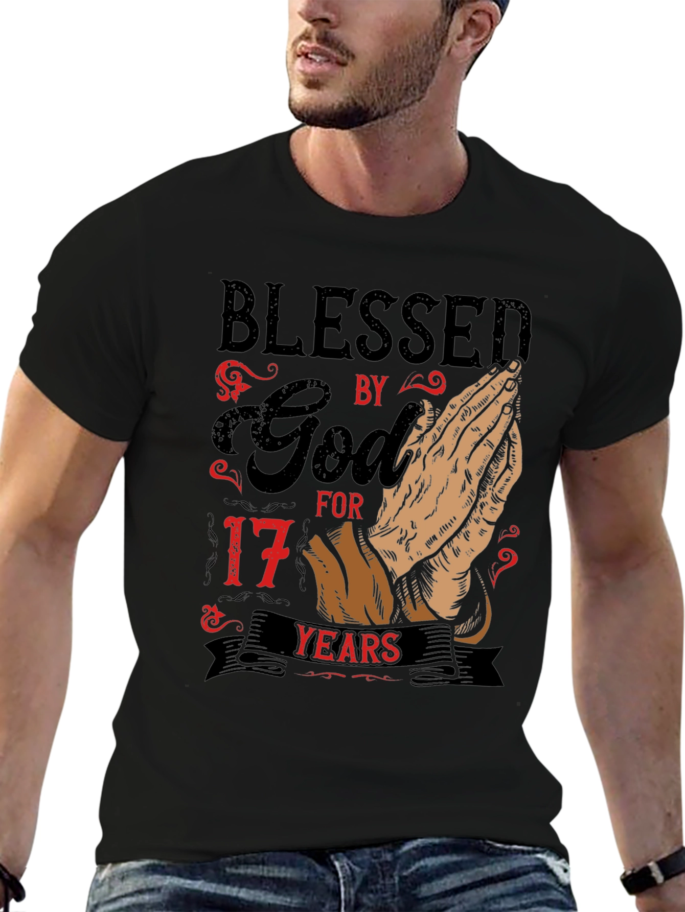 Blessed by God 17 Years Graphic Tee