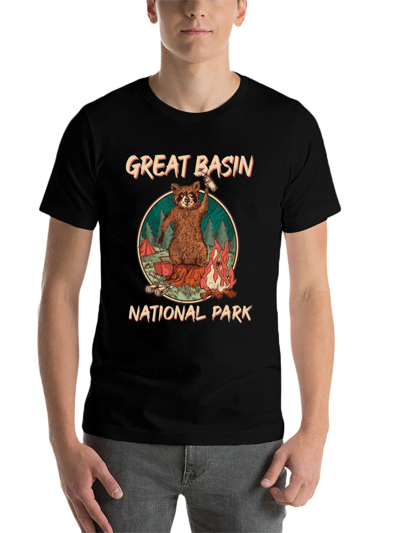 Great Basin National Park Raccoon Graphic Tee
