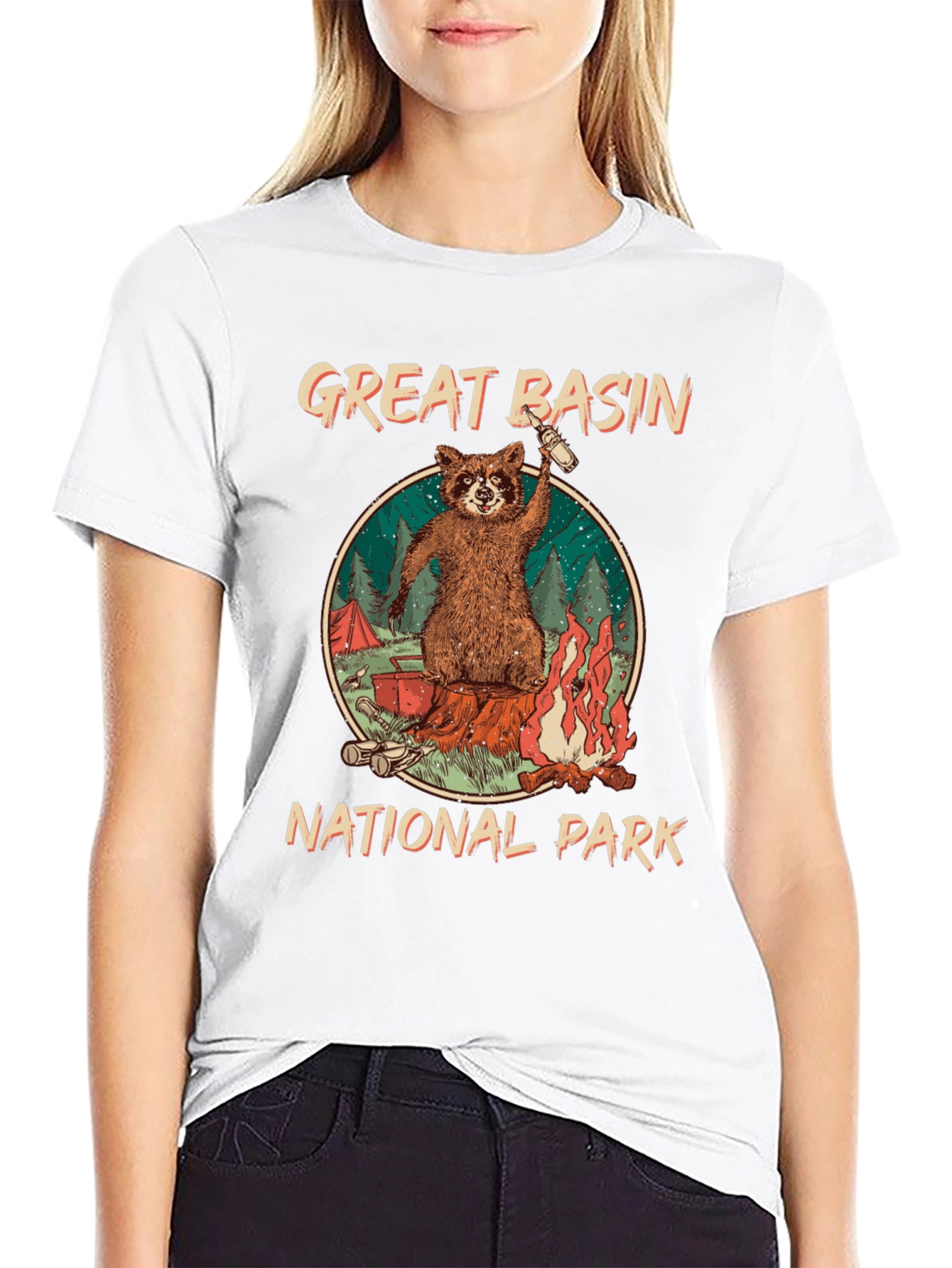 Great Basin National Park Raccoon Graphic Tee