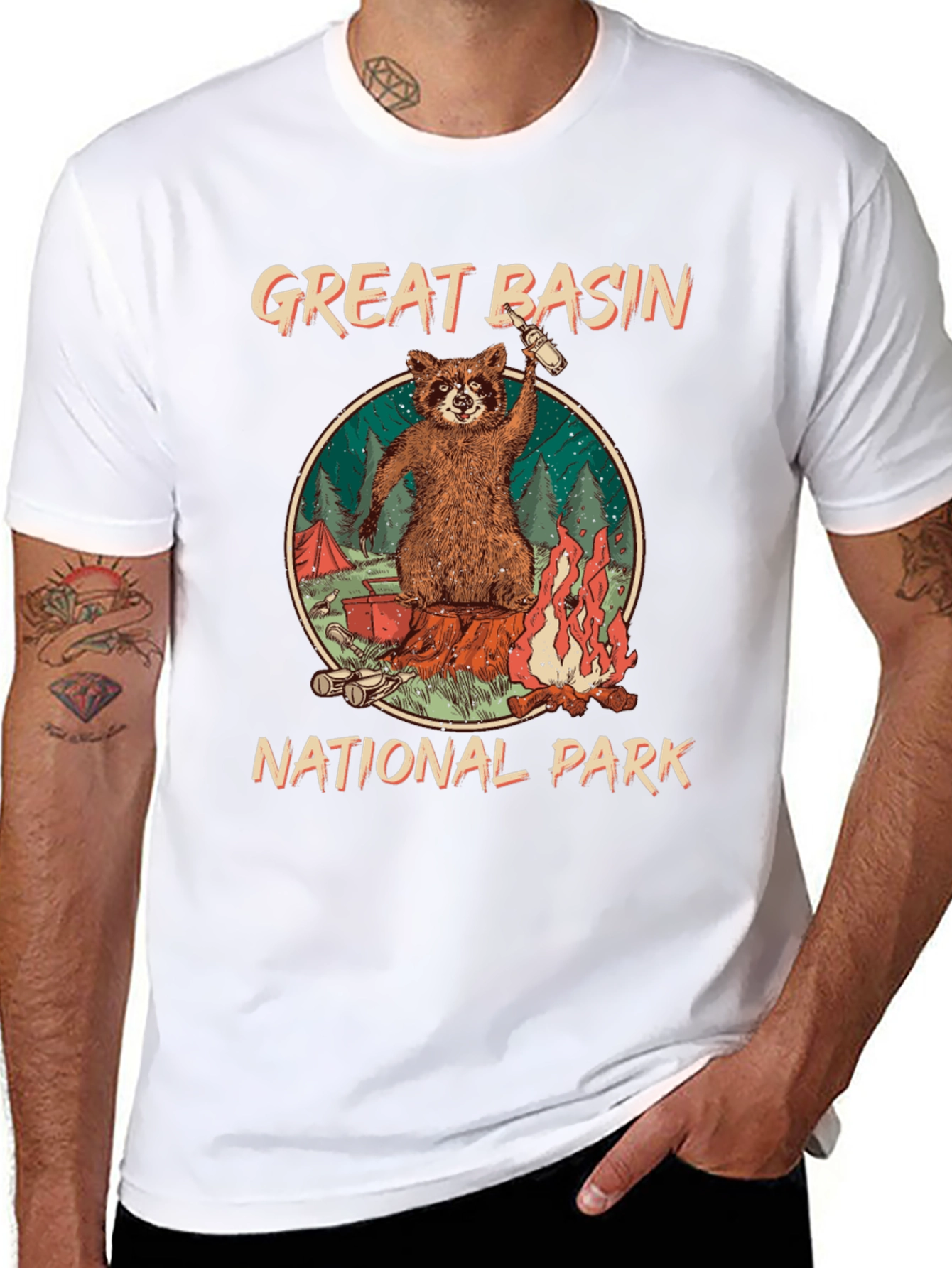 Great Basin National Park Raccoon Graphic Tee