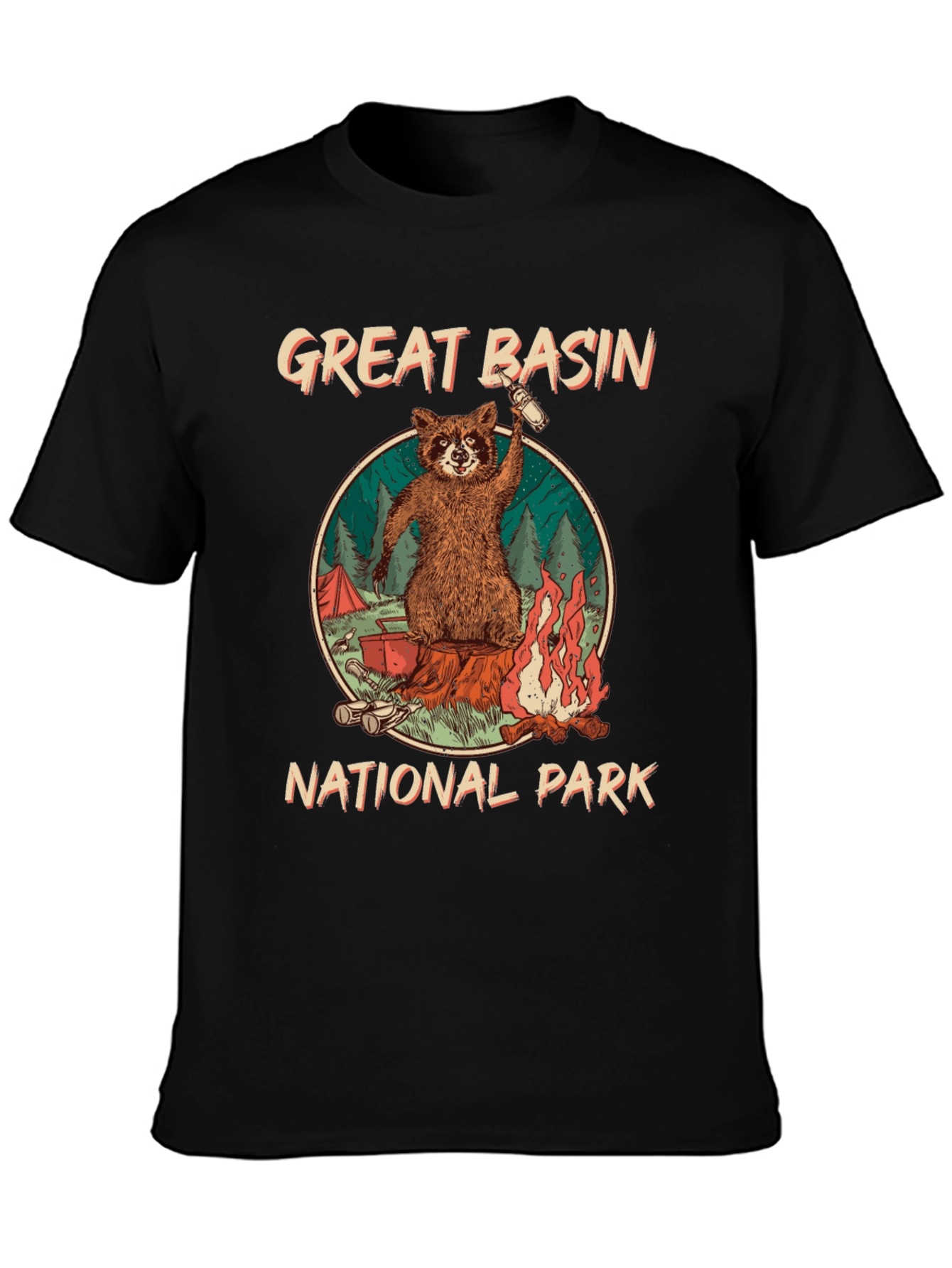 Great Basin National Park Raccoon Graphic Tee