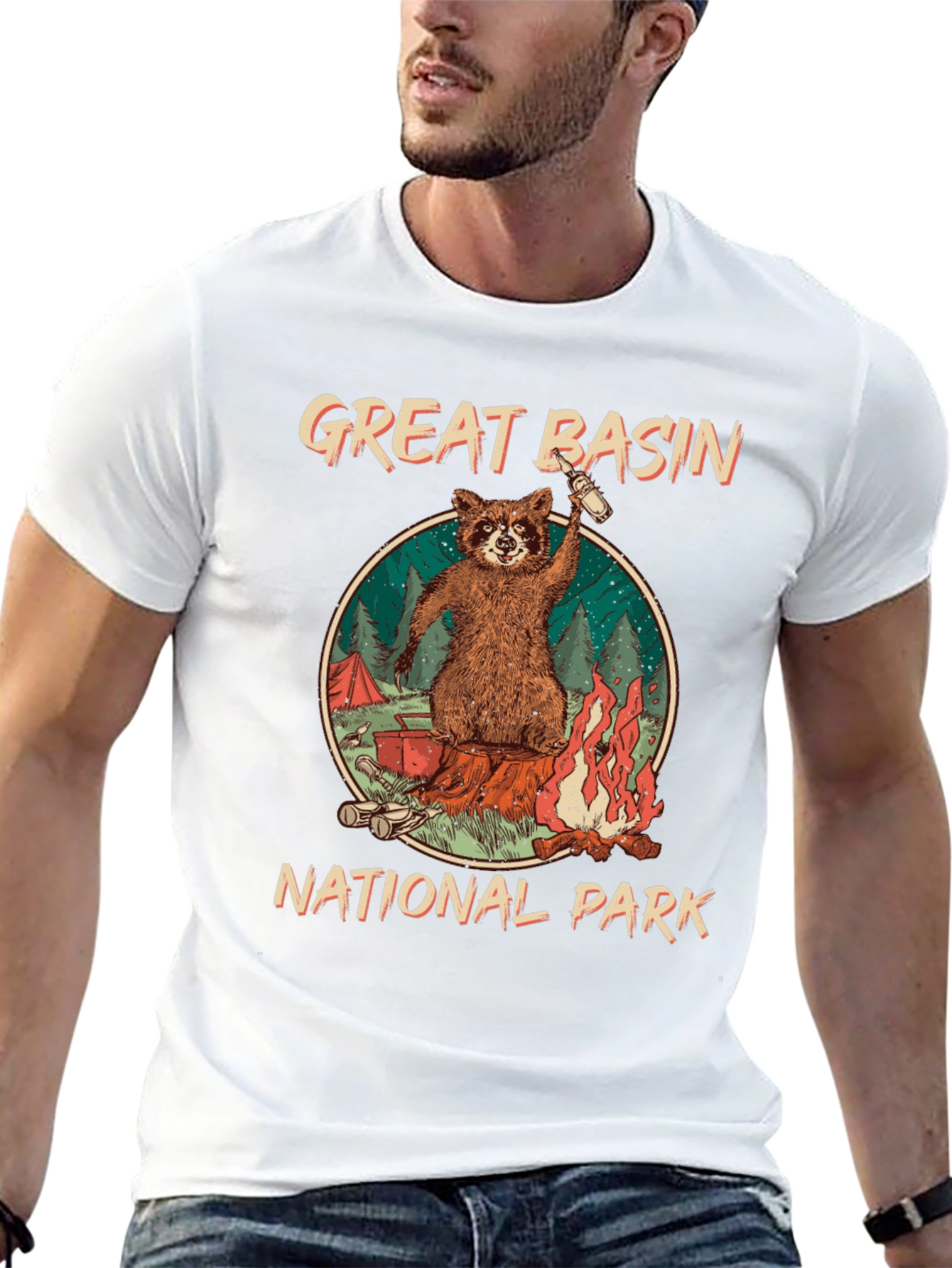 Great Basin National Park Raccoon Graphic Tee