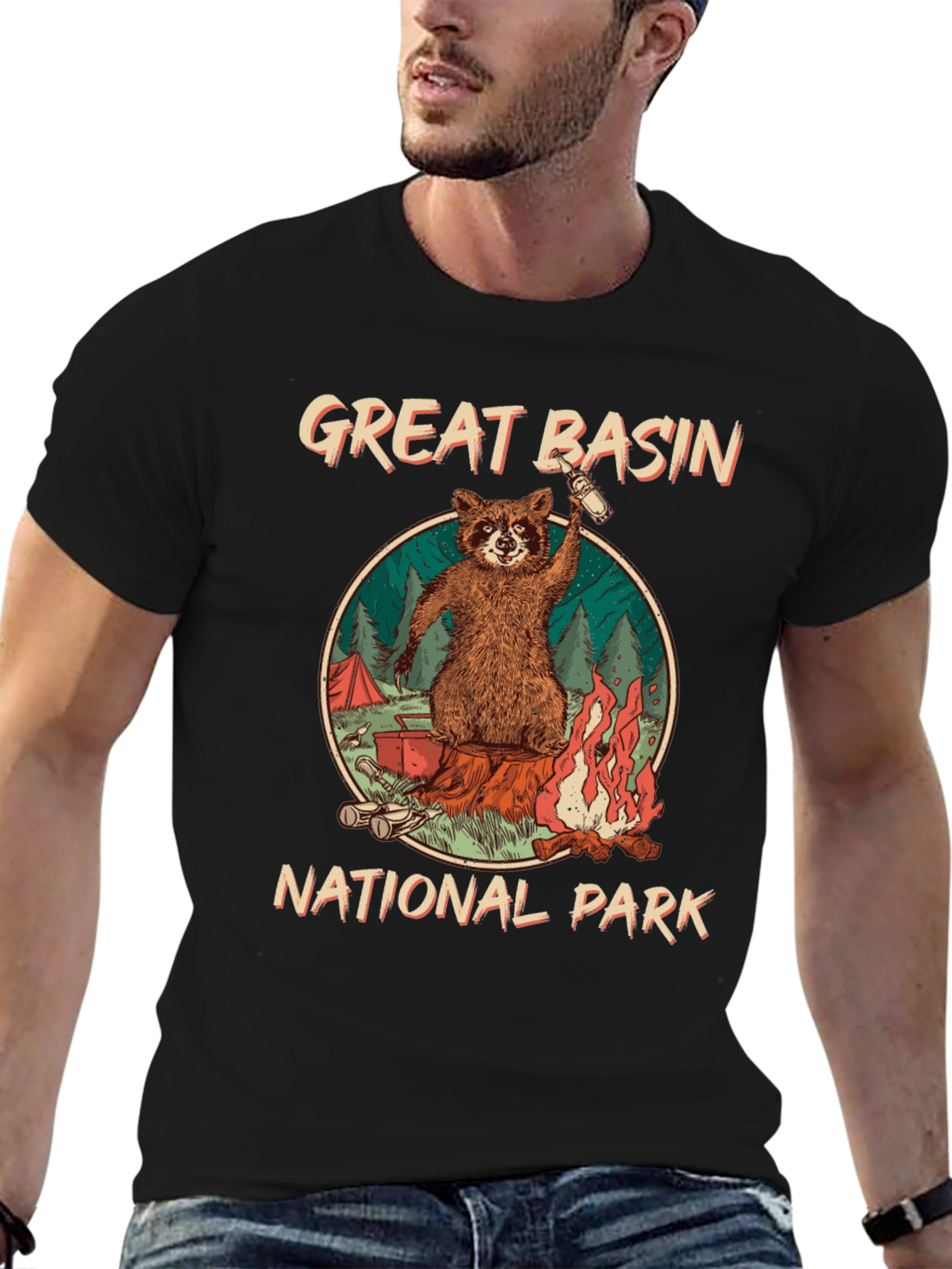Great Basin National Park Raccoon Graphic Tee
