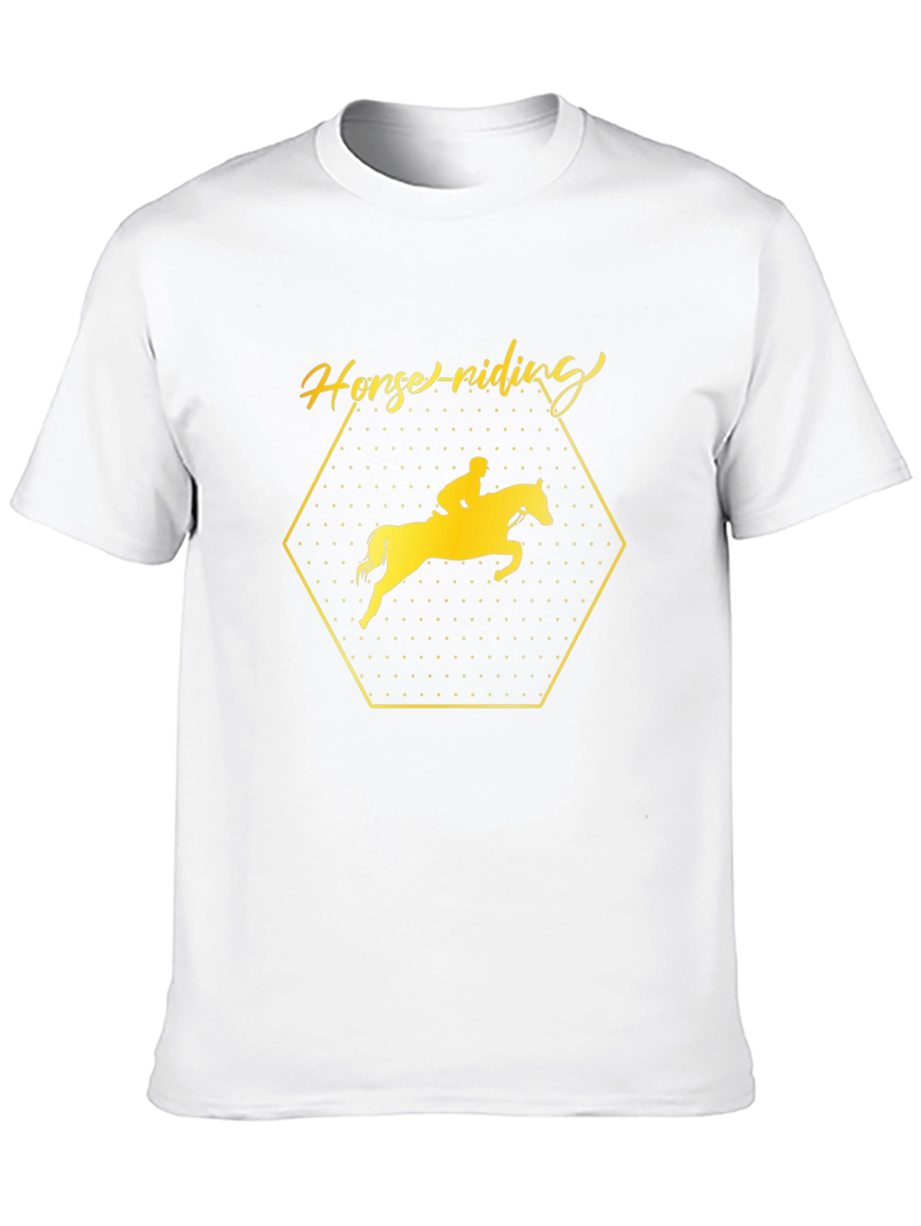 Equestrian Black T-Shirt - Horse Riding Design