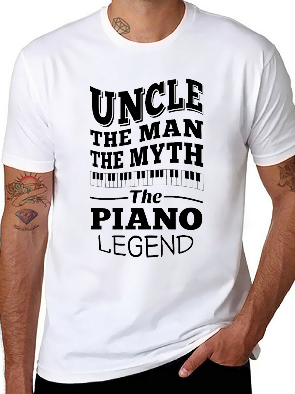 Uncle Piano Legend Black Graphic Tee