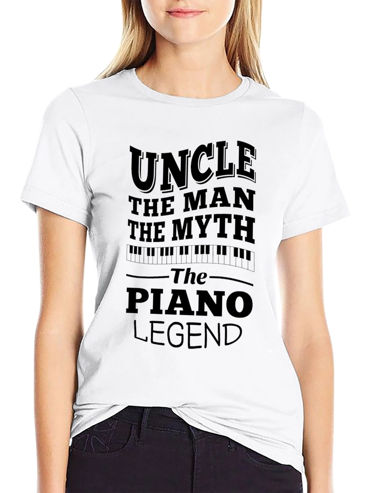 Uncle Piano Legend Black Graphic Tee