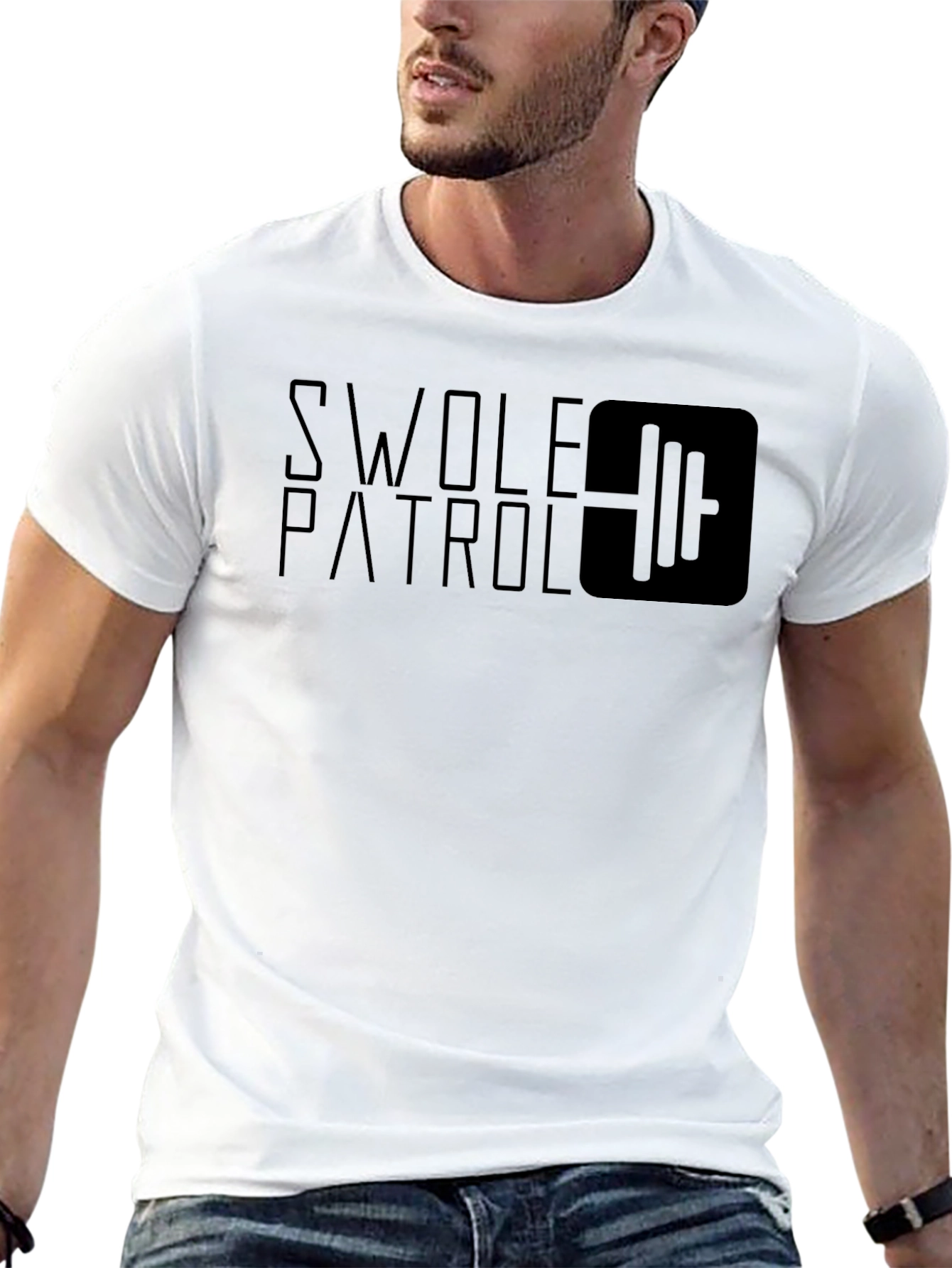 Swolle Patrol Black T-Shirt - Gym & Fitness