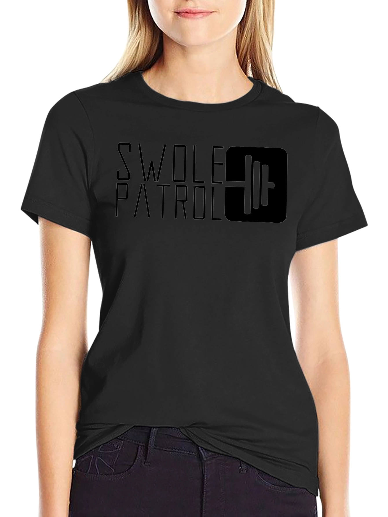 Swolle Patrol Black T-Shirt - Gym & Fitness