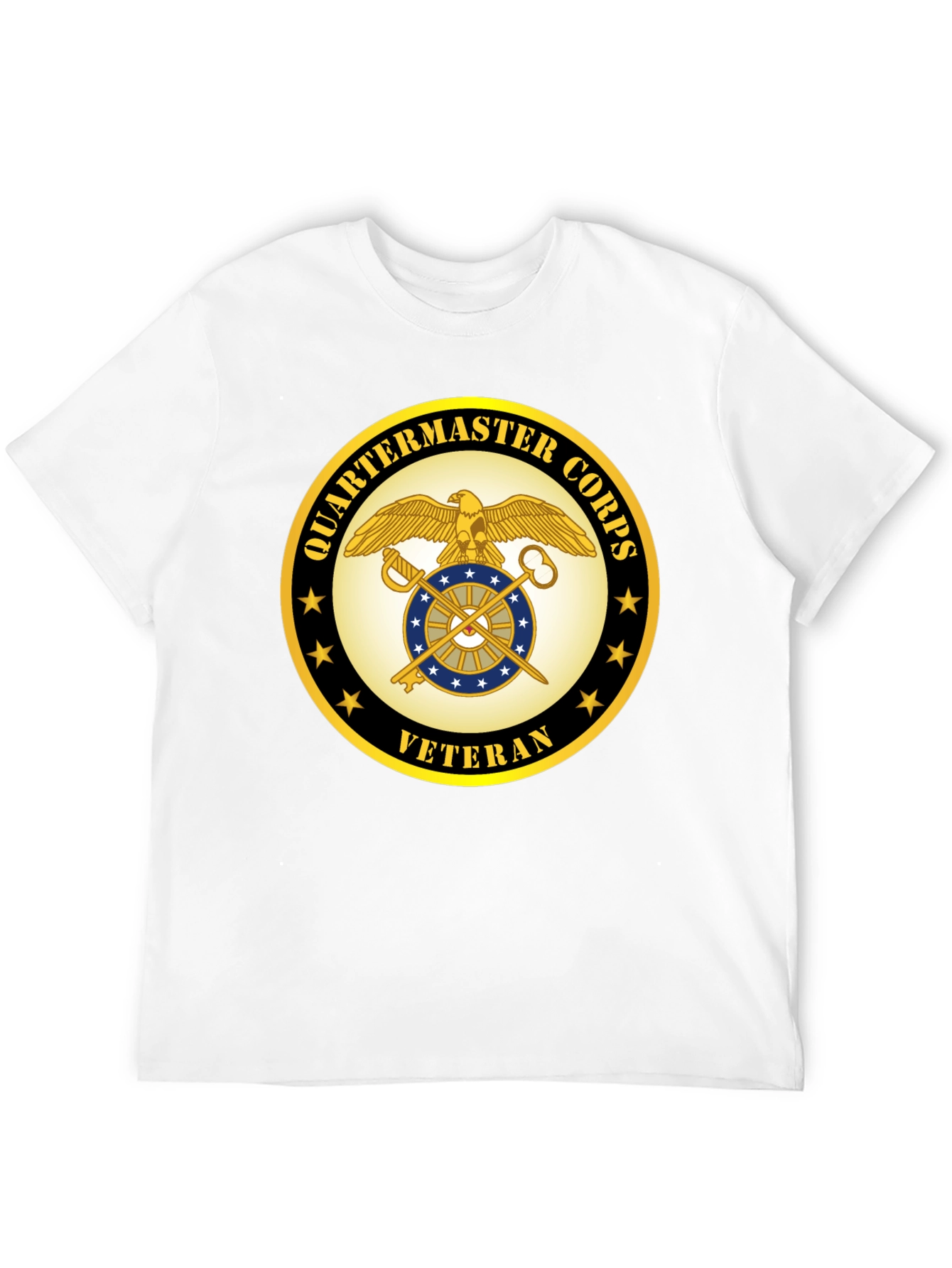 Quartermaster Corps Veteran Black T-Shirt