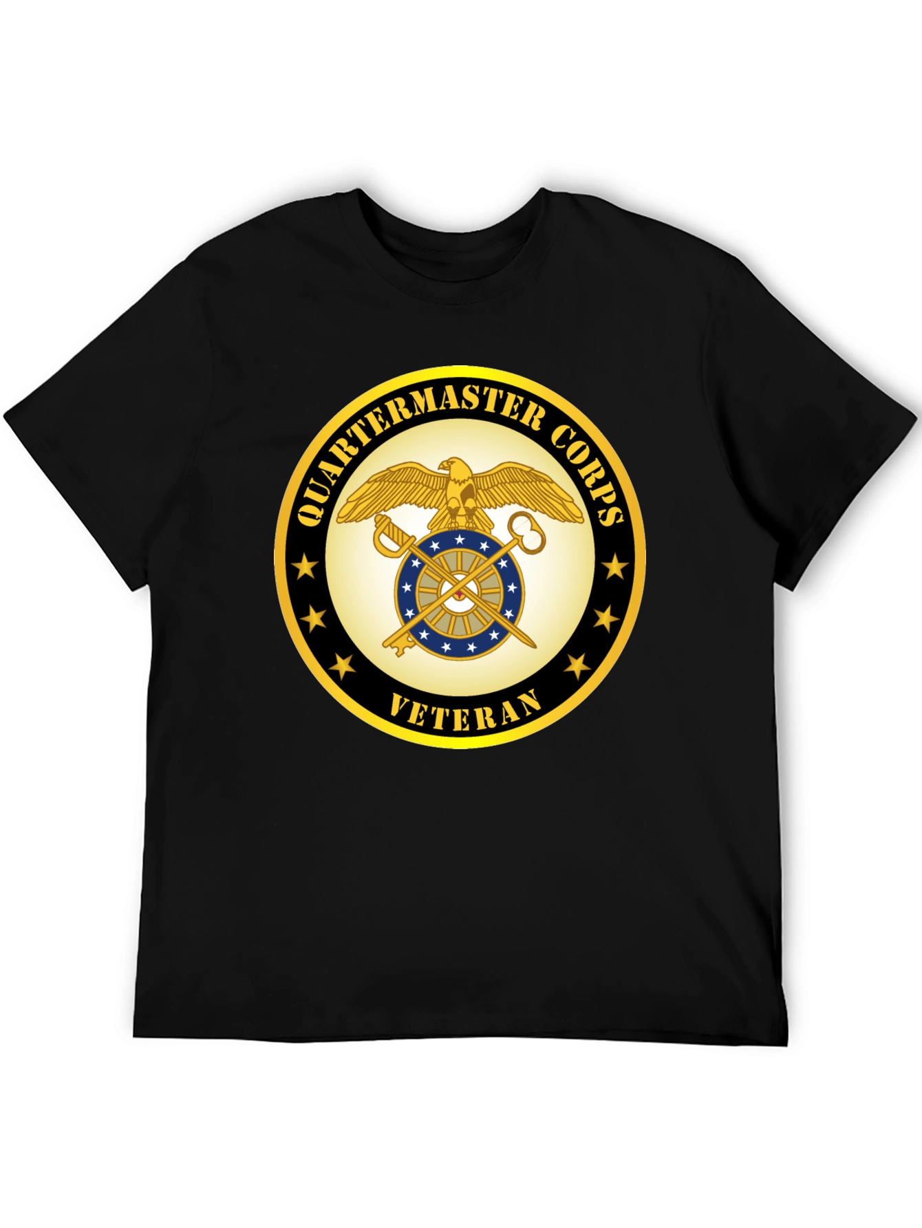Quartermaster Corps Veteran Black T-Shirt