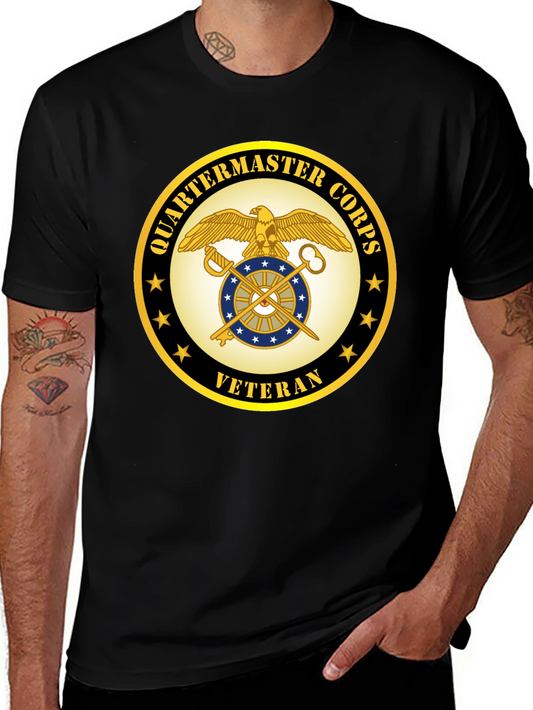 Quartermaster Corps Veteran Black T-Shirt