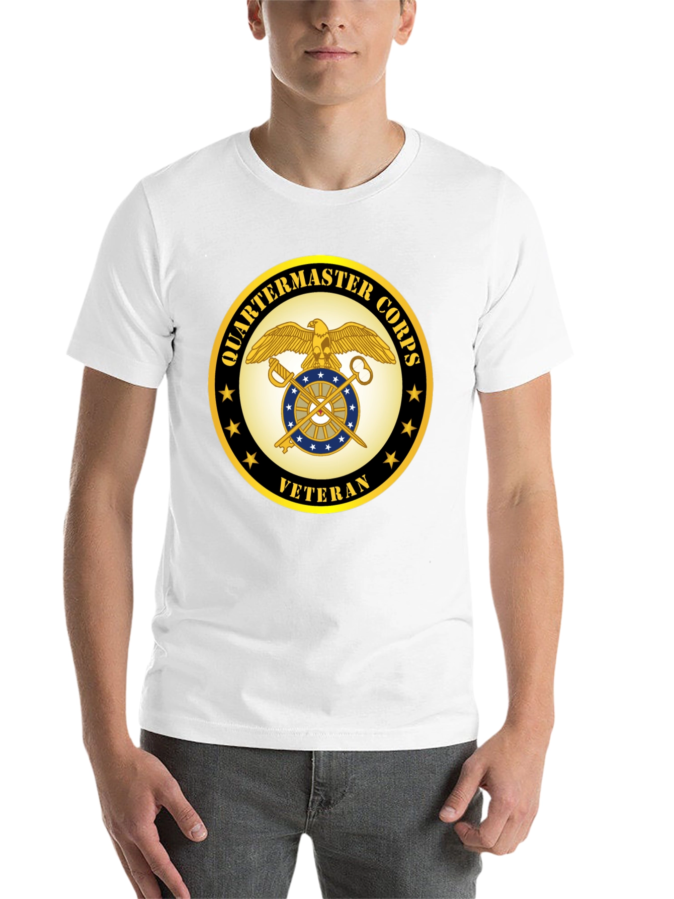 Quartermaster Corps Veteran Black T-Shirt