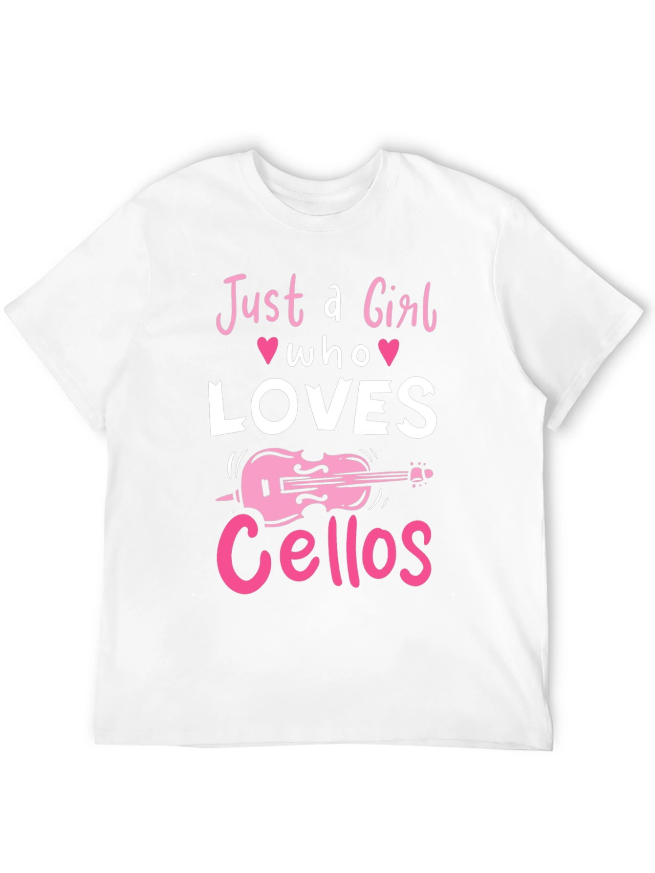 Just a Girl Who Loves Cellos Black T-Shirt