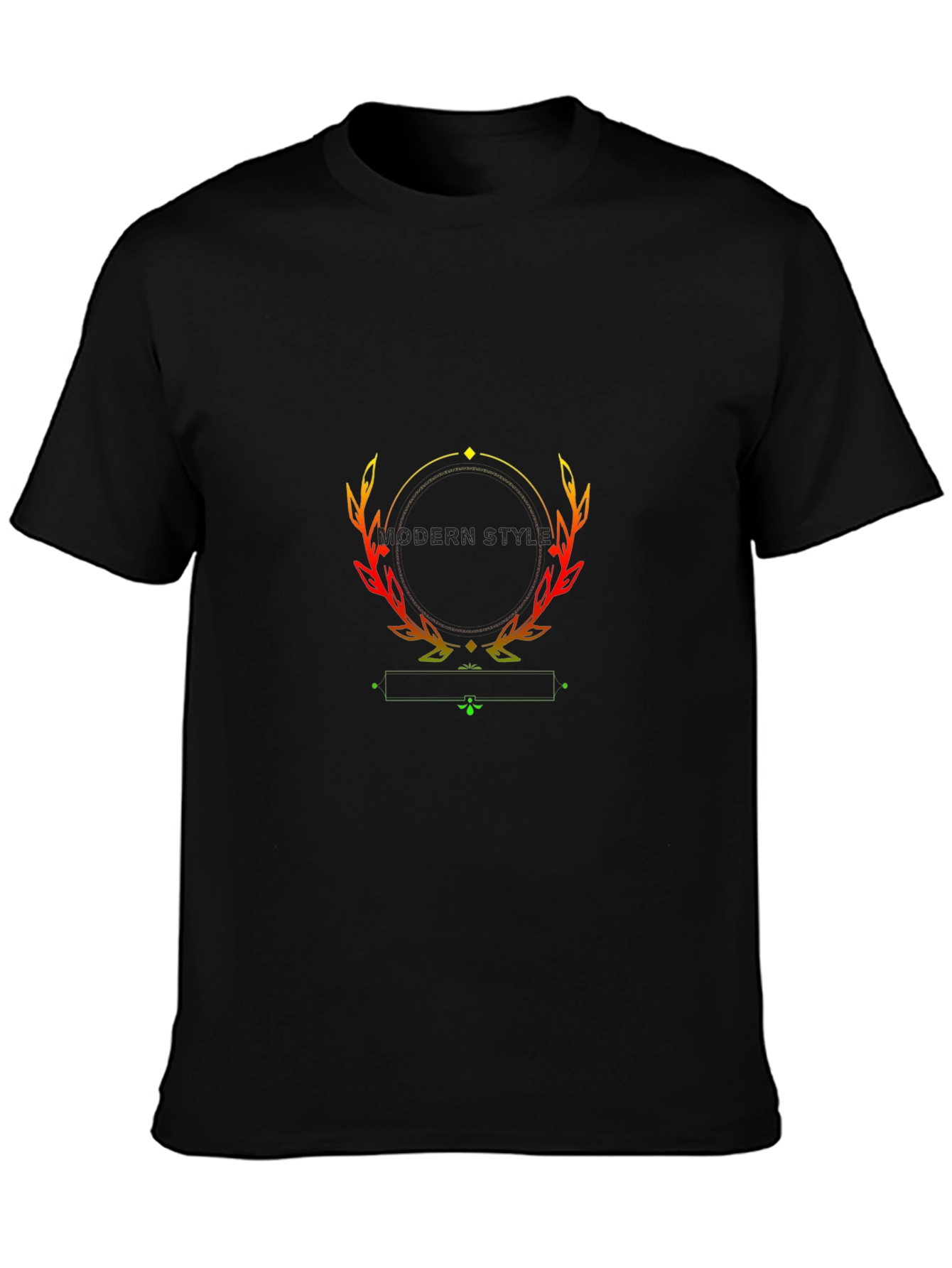 Modern Style Black T-Shirt