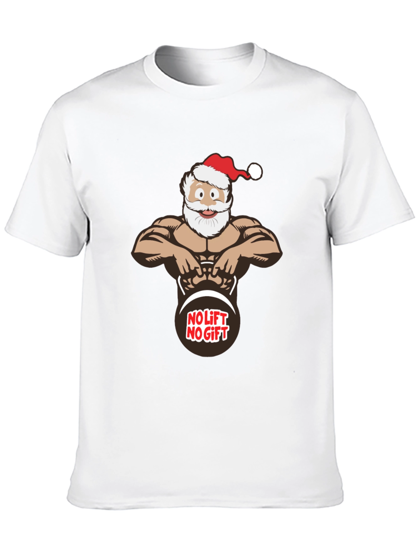 No Lift No Gift Santa Black T-Shirt