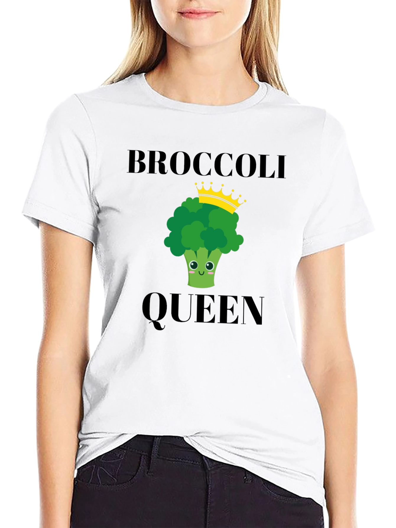 Broccoli Queen T-Shirt - Funny Vegetarian Tee