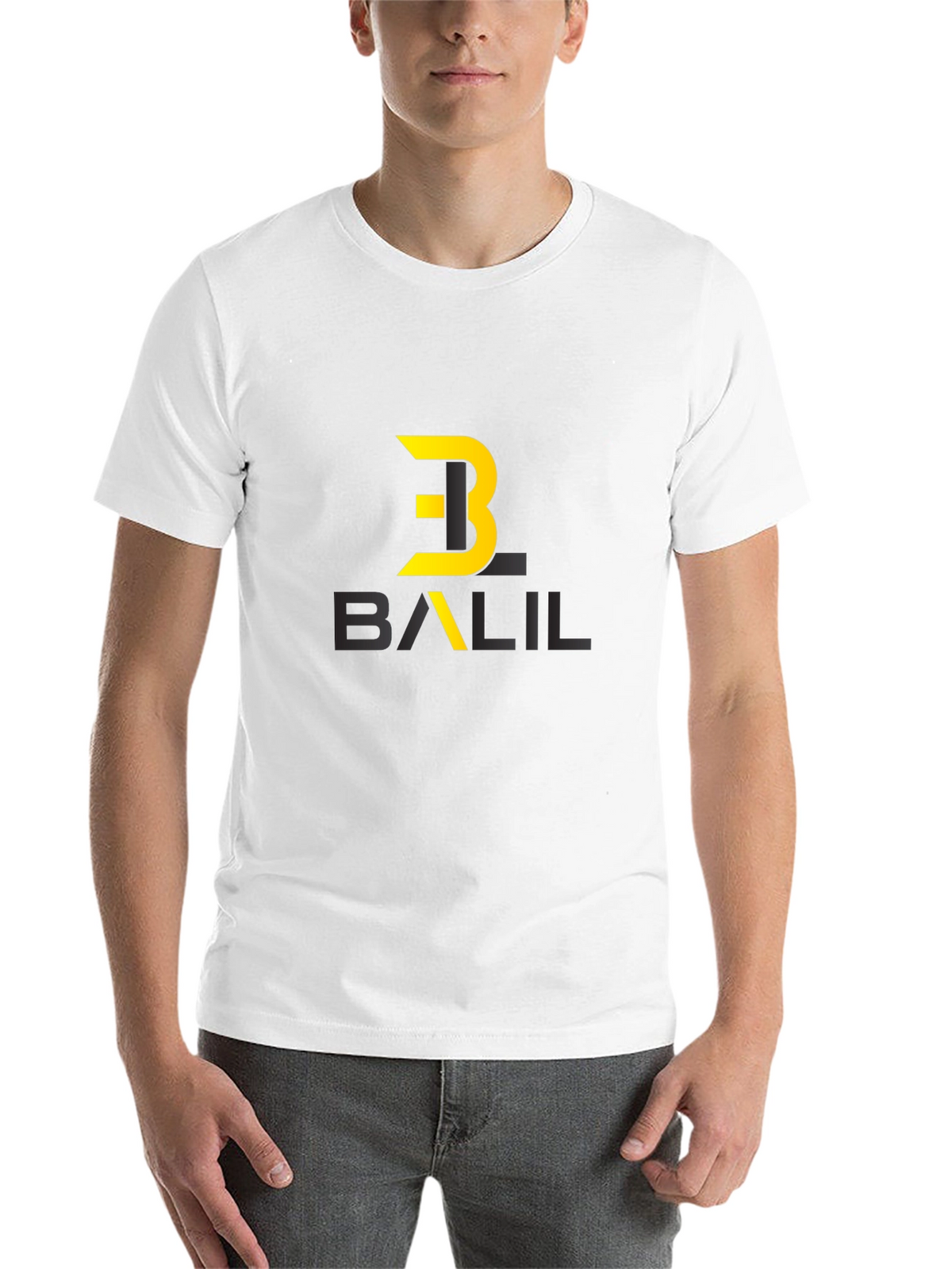 Stylish Black Graphic Tee with Modern Logo
