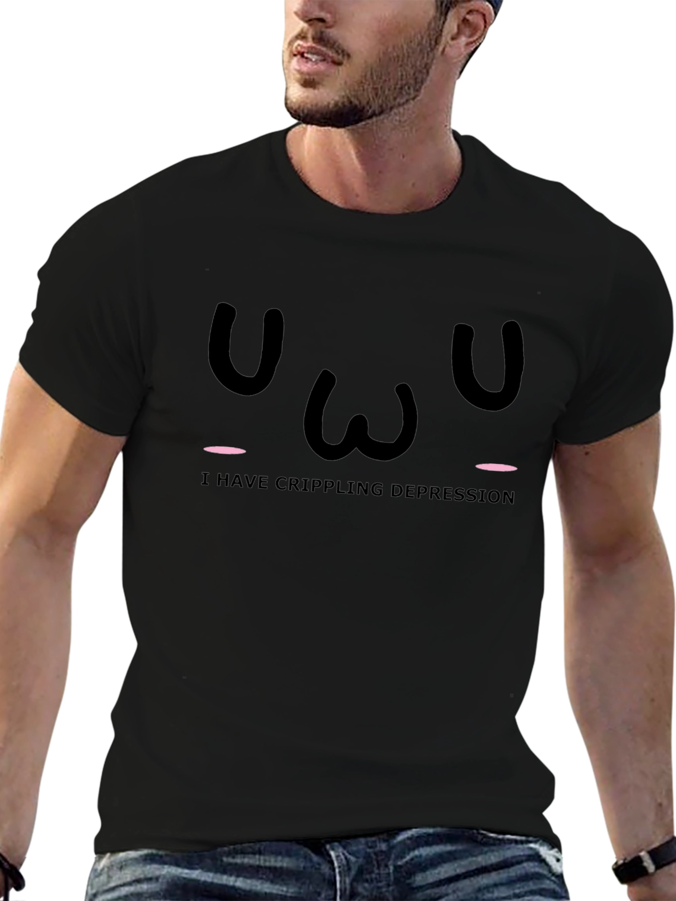 Crippling Depression T-Shirt - Black Graphic Tee