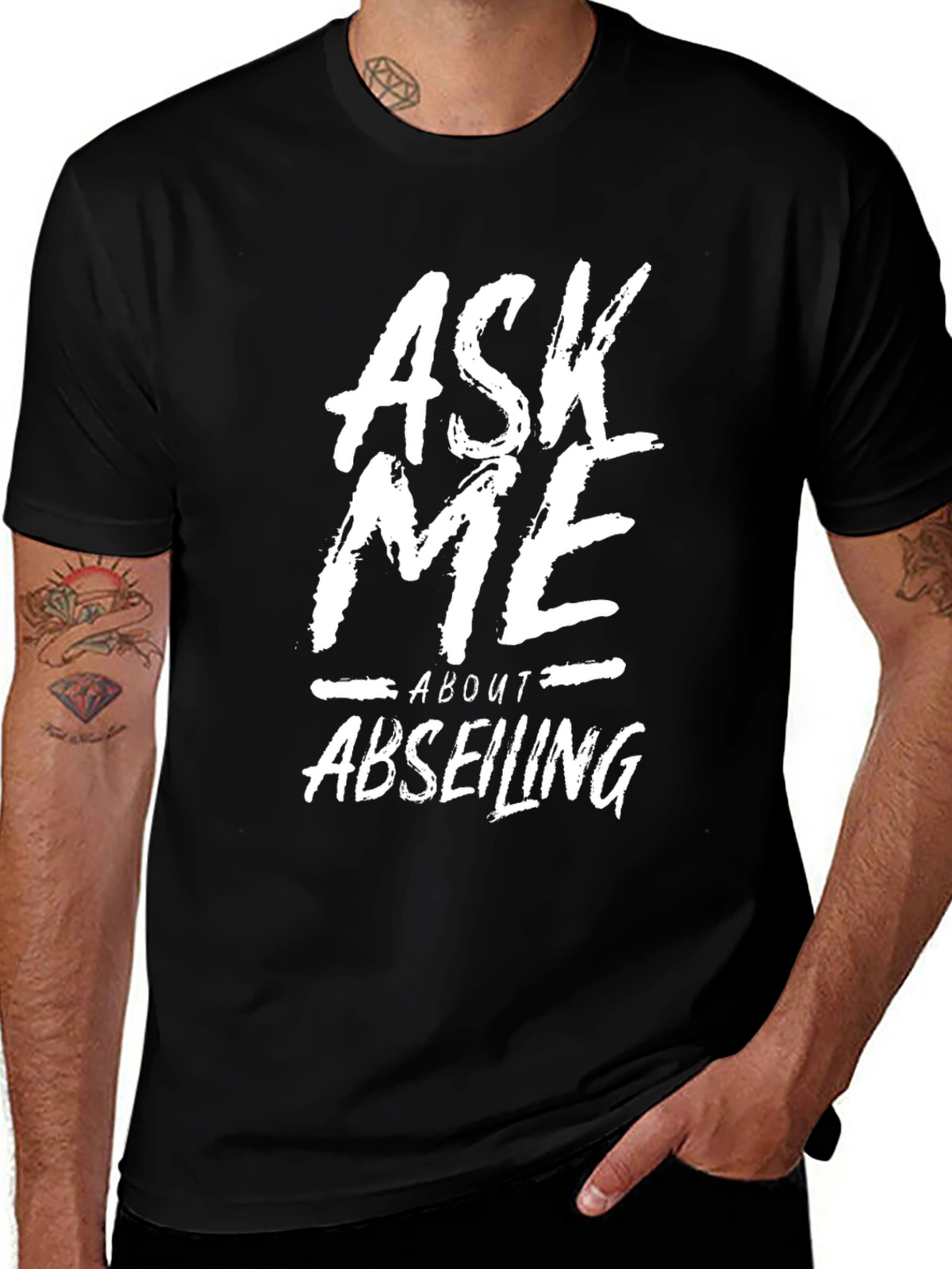 Ask Me About Abseiling Graphic Tee