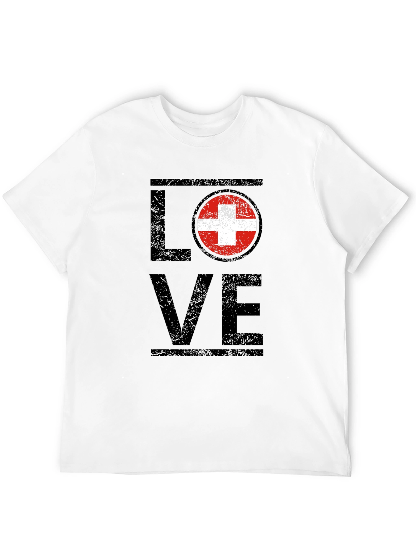 Love Switzerland T-Shirt Swiss Flag Graphic Tee