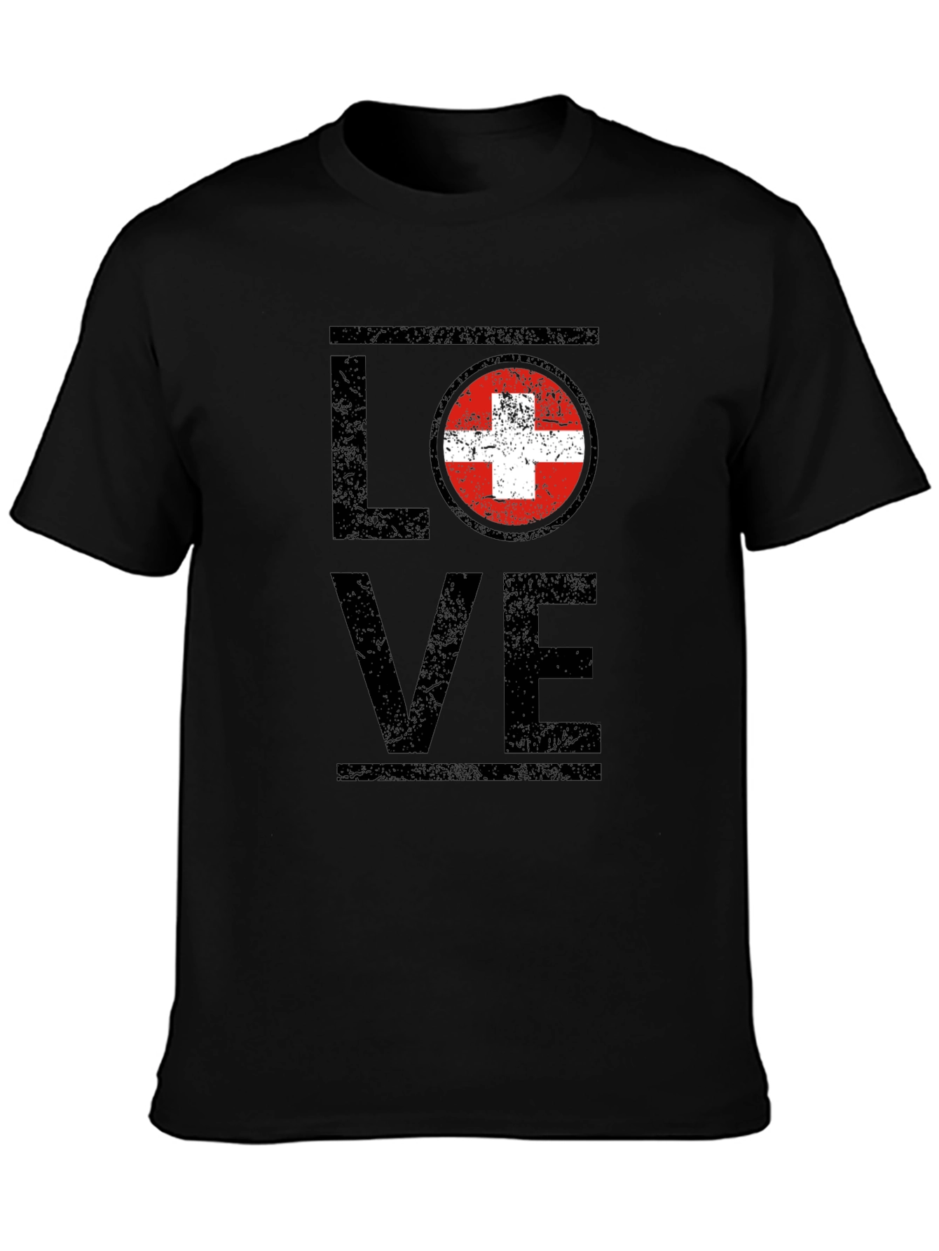 Love Switzerland T-Shirt Swiss Flag Graphic Tee