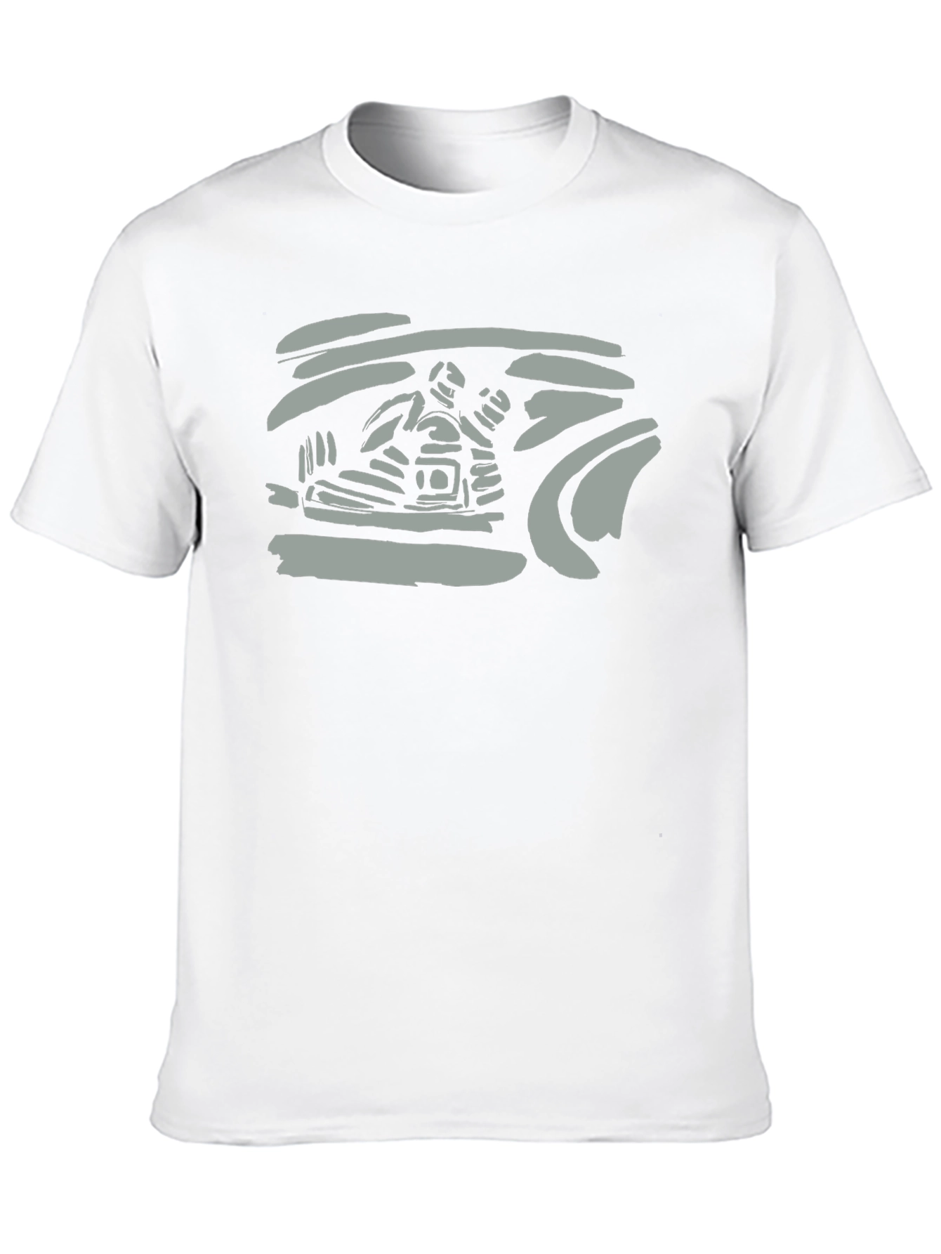 Abstract Graphic Print Black T-Shirt